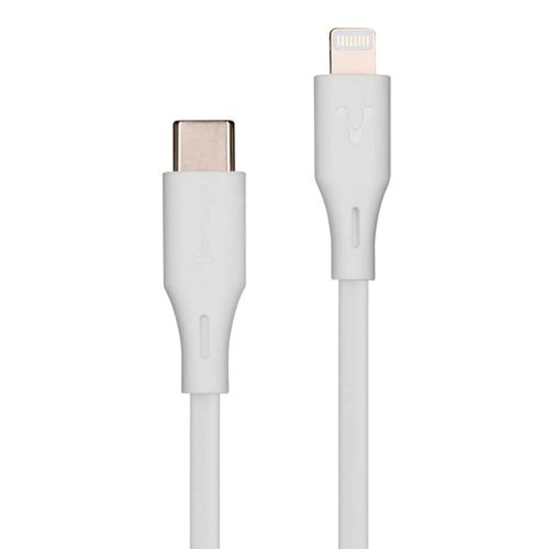 Cable Usb Tipo C A 8 Pines Vorago Cab-Cl01W Carga Rapida 1 Metro Blanco