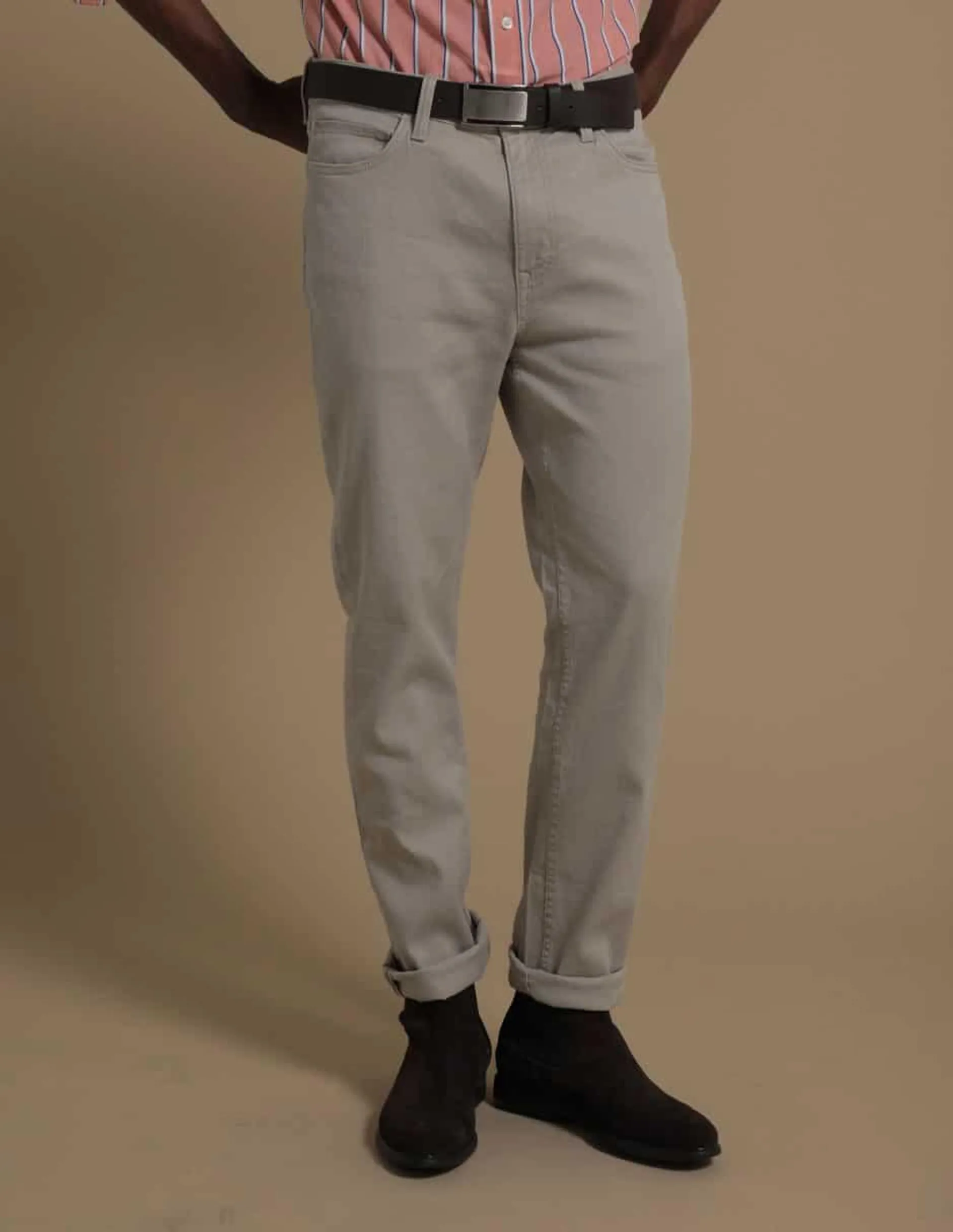 Pantalón straight de lino para hombre