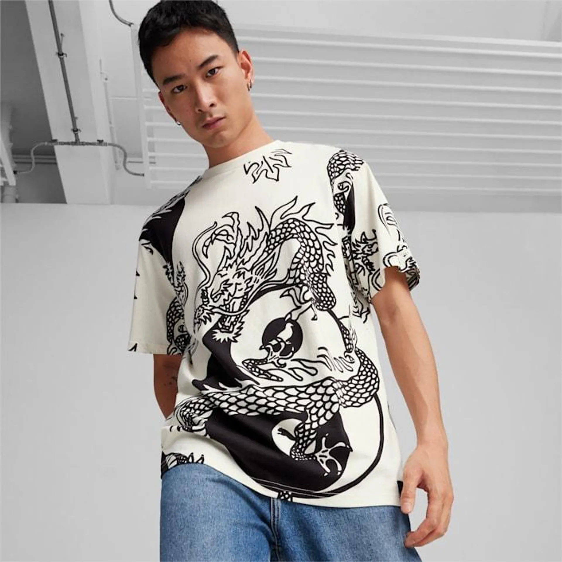 Playera con estampado integral para hombre PUMA X STAPLE