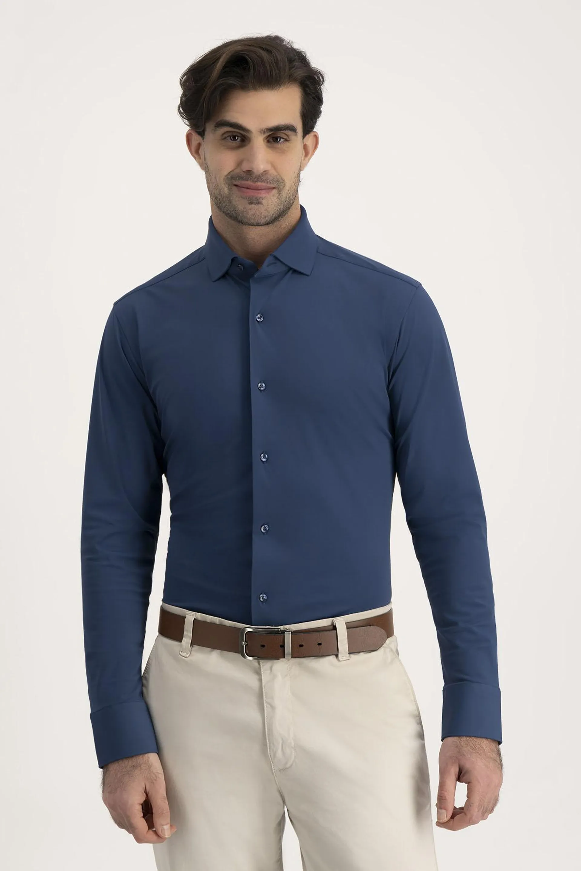 Camisa Formal Roberts Red Azul Slim Fit