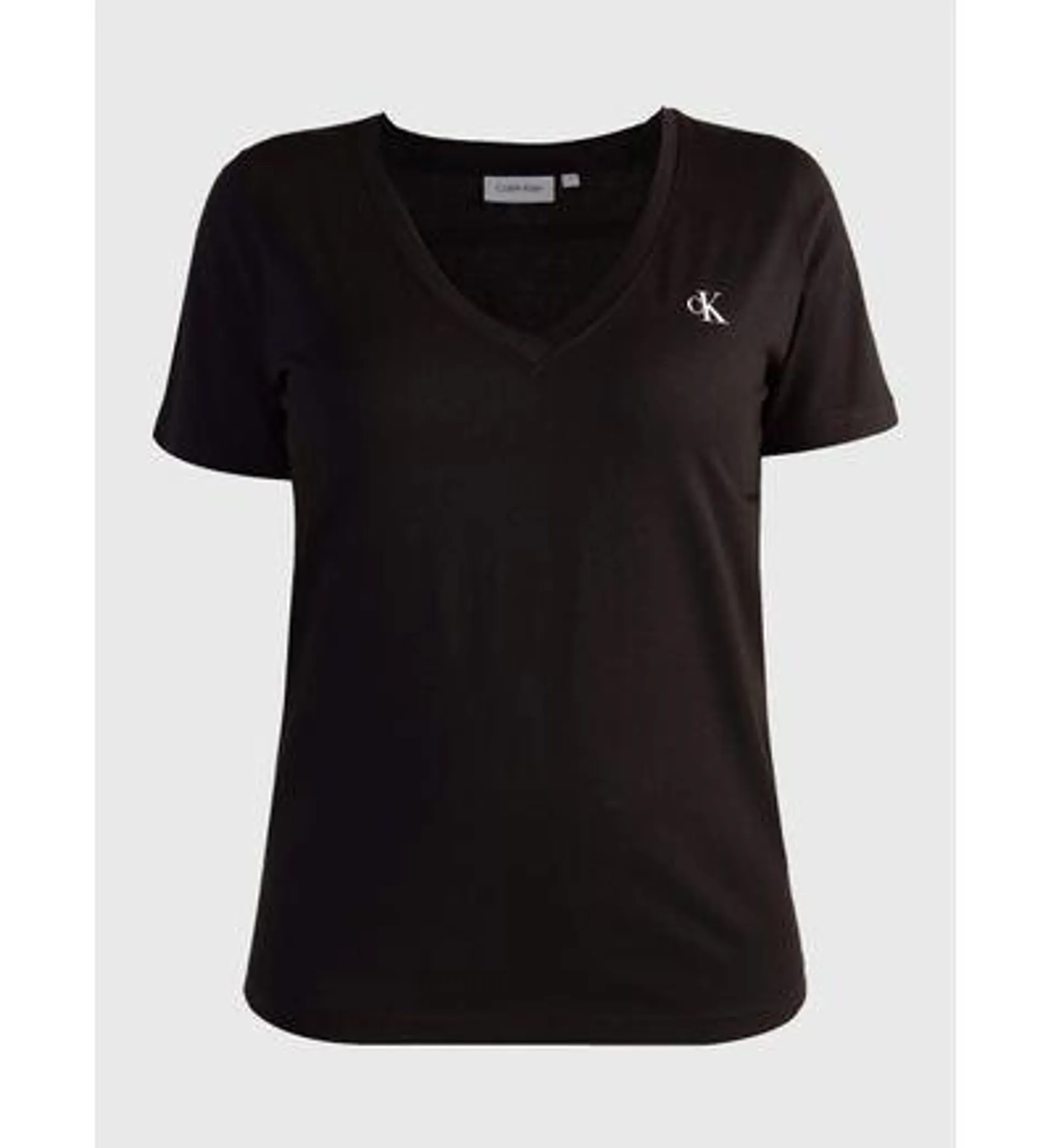 Playera Calvin Klein con Monograma Mujer Negro