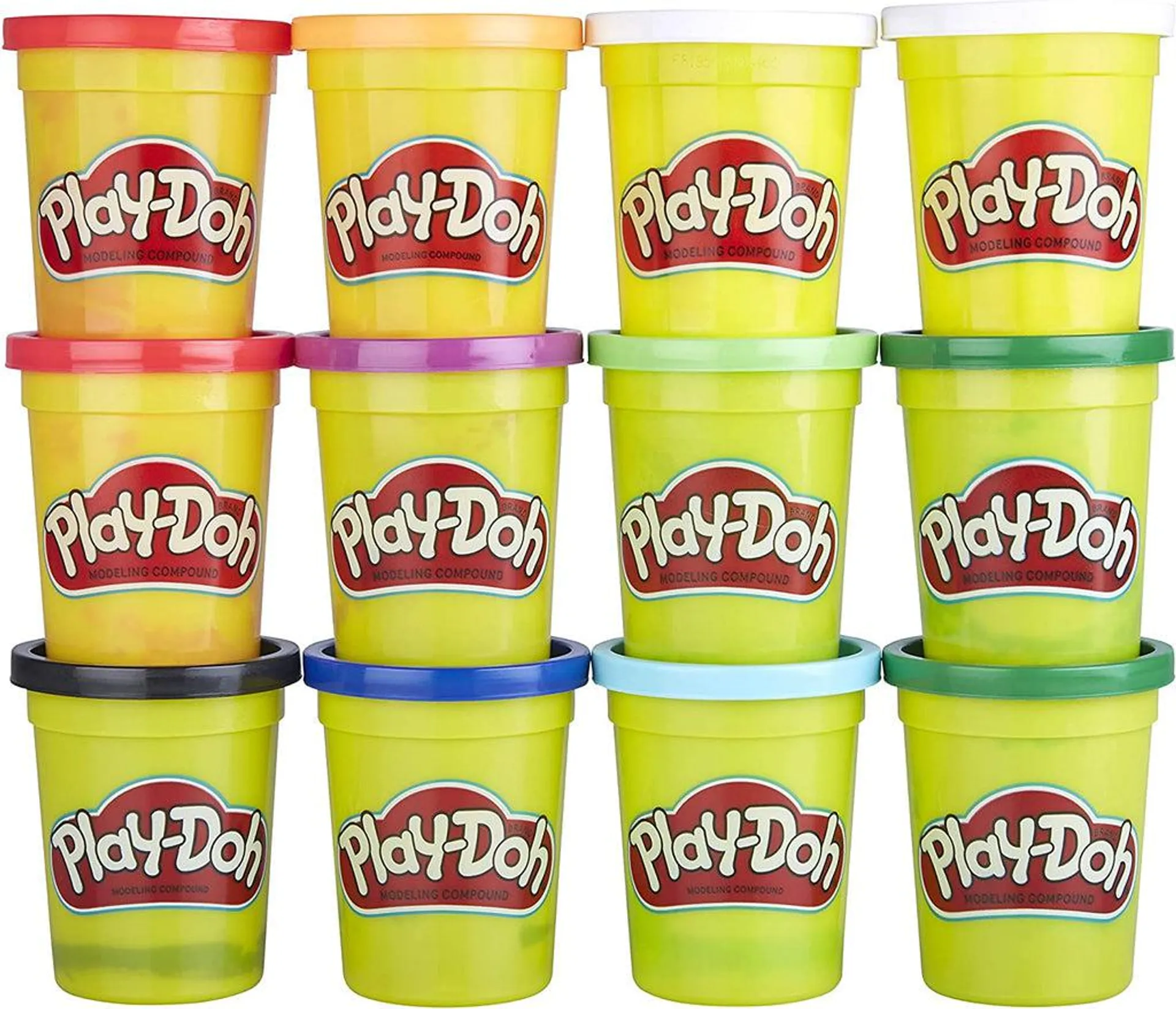Play-Doh, Paquete de 12 Latas de 112 gramos, Colores Variados