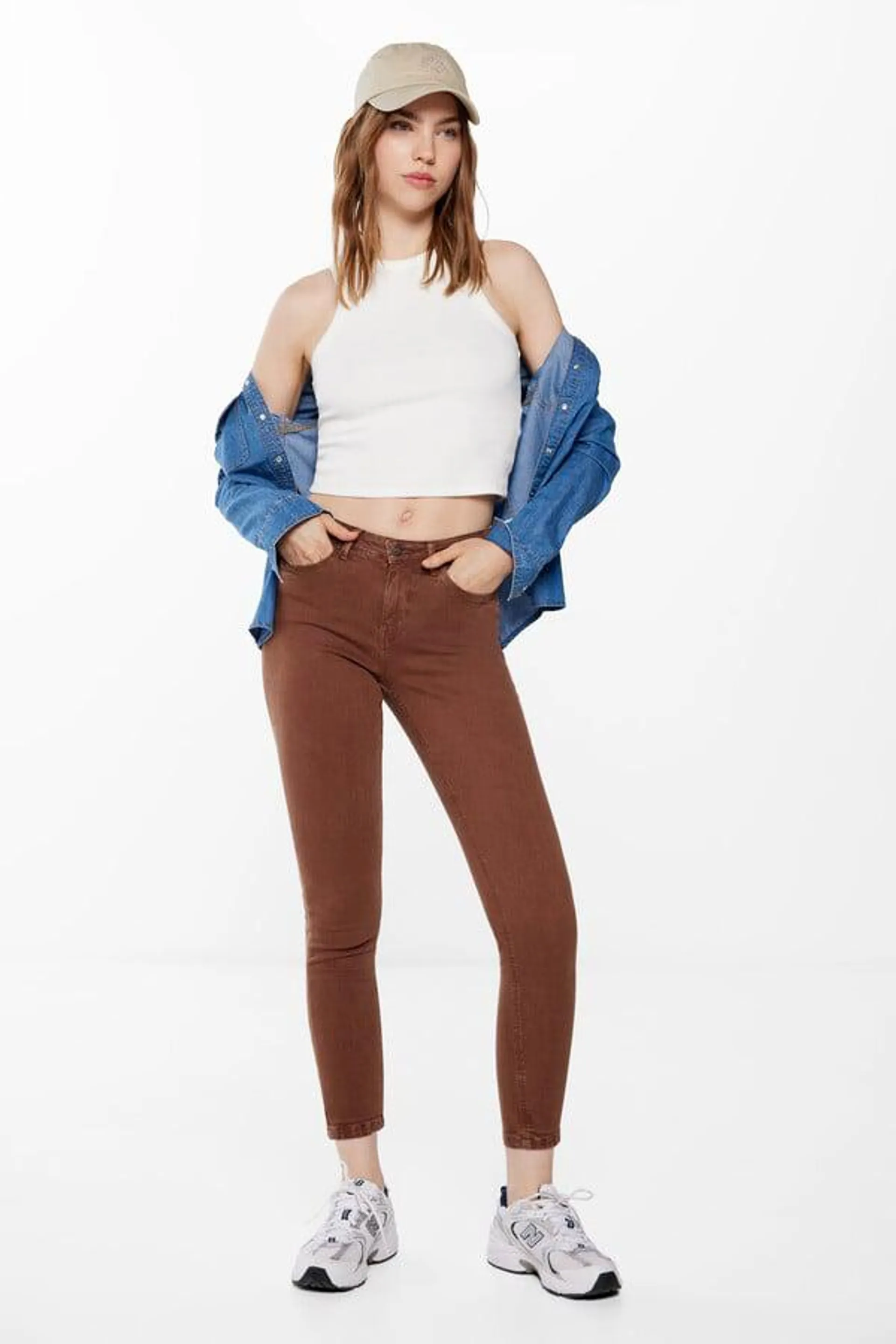 Jeans Color Slim Cropped
