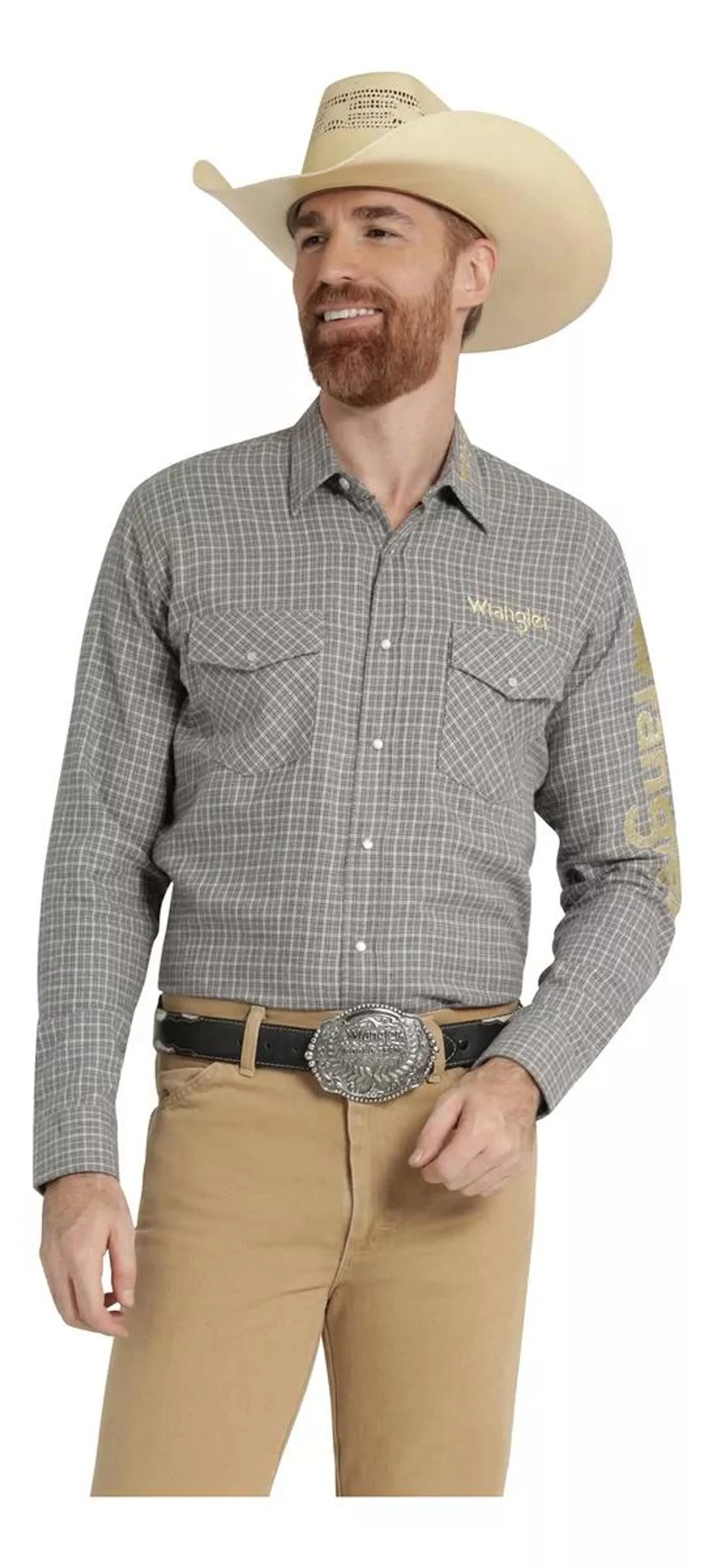 Camisa Vaquera Hombre Wrangler Regular Fit Manga Larga 360