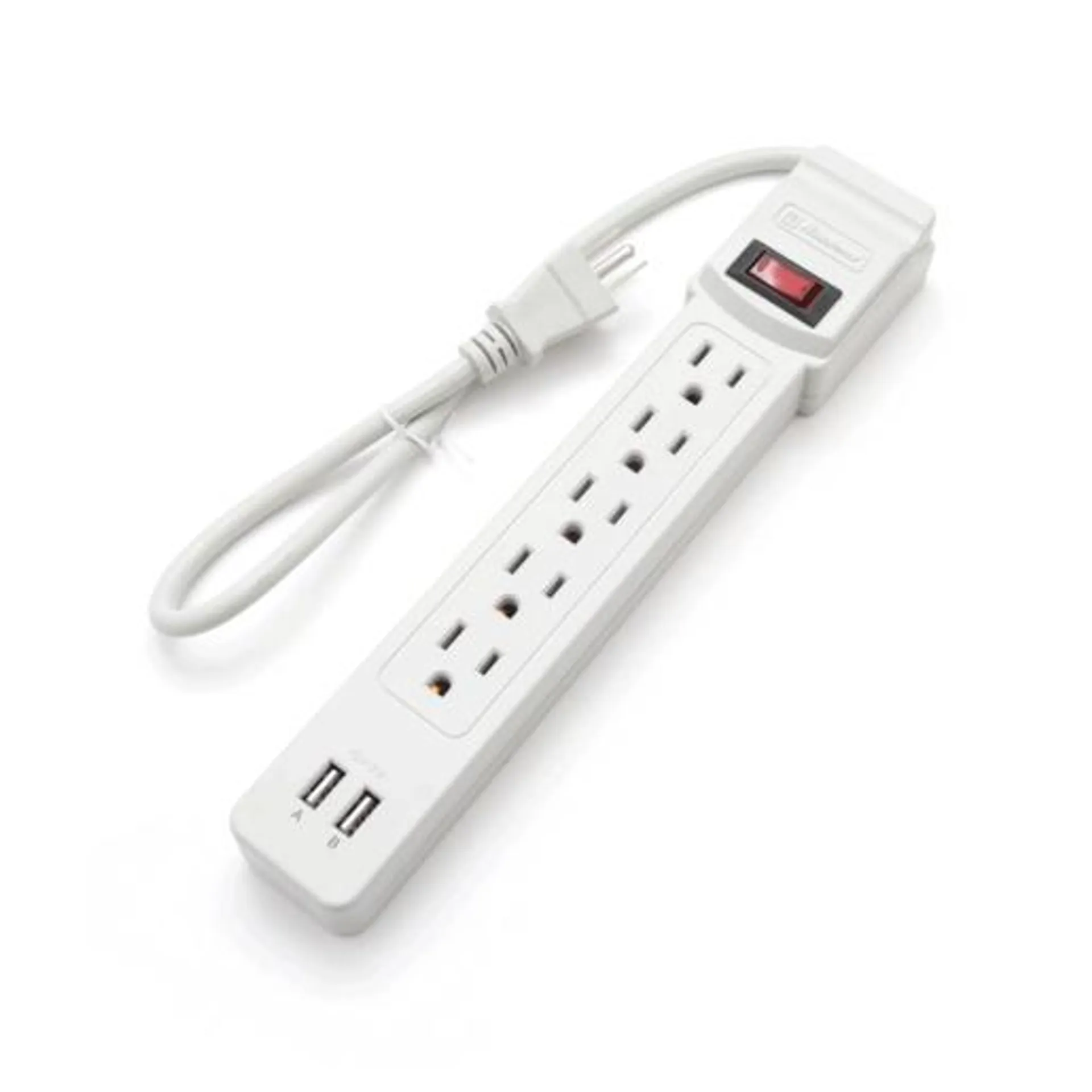 Supresor de Picos Multicontacto SS-550 Koblenz / 5 contactos / 2 USB / 50 joules / Blanco