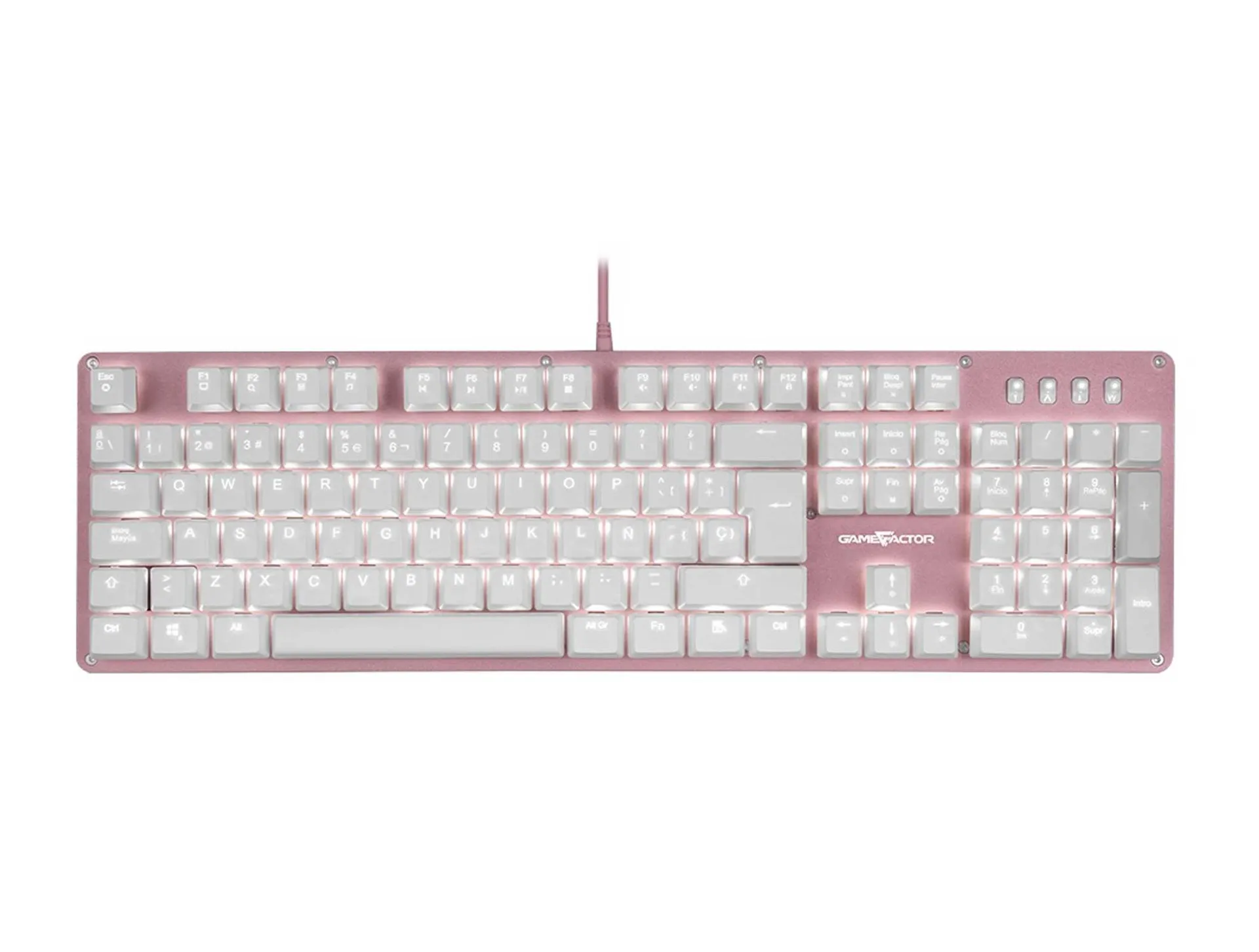 Teclado Game Factor Mecánico Alámbrico Kbg400-Pk Talla Unitalla