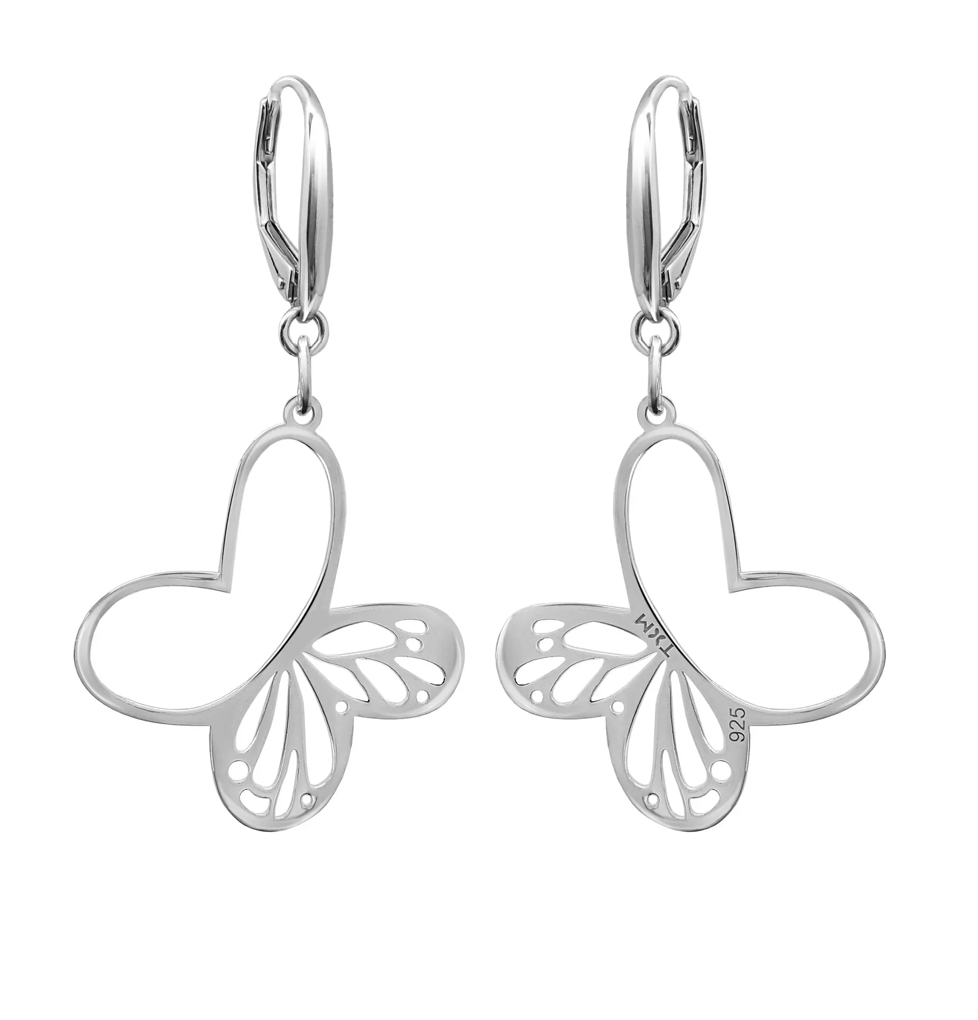 Aretes Mujer Plata 925 Monarca Mariposa