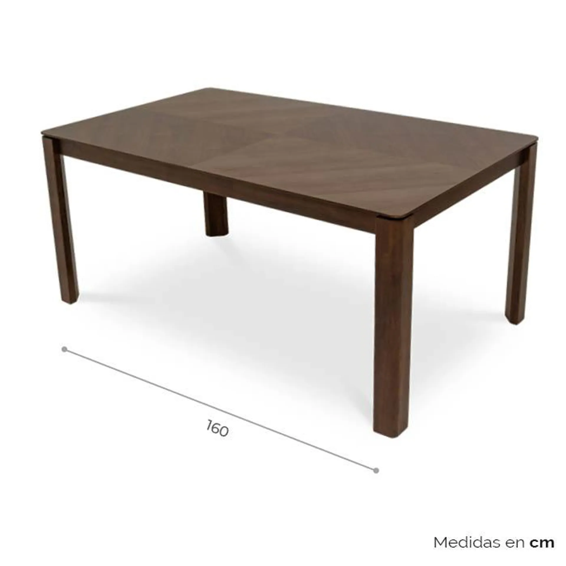 Mesa De Comedor P/6 Nogal Biot