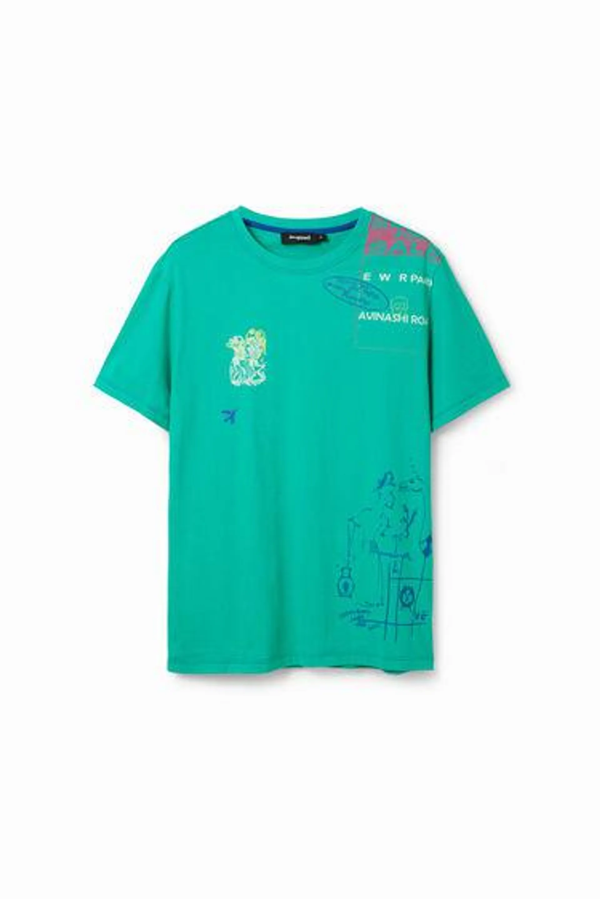 Camiseta arty bordados