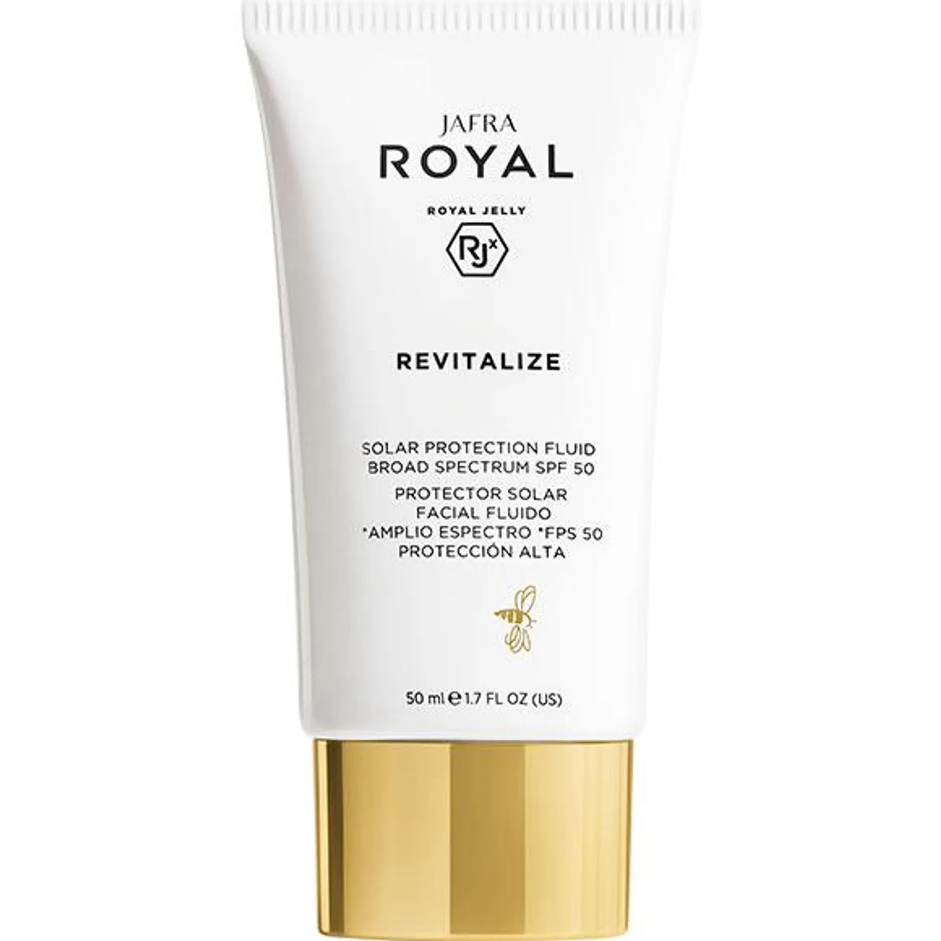 JAFRA ROYAL Revitalize Protector Solar Facial Fluido *Amplio Espectro *FPS 50 Protección Alta