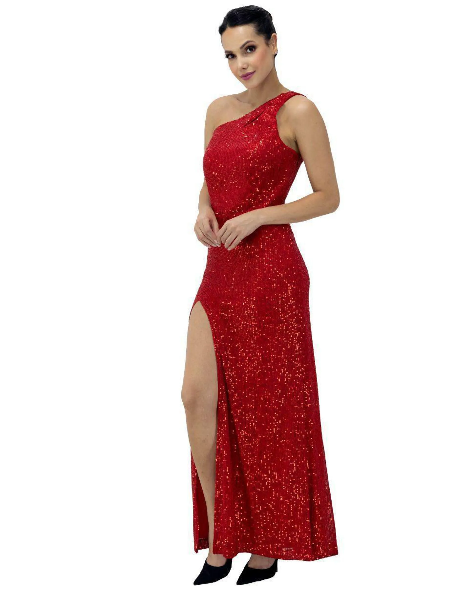 Vestido maxi de fiesta La Difference escote medio
