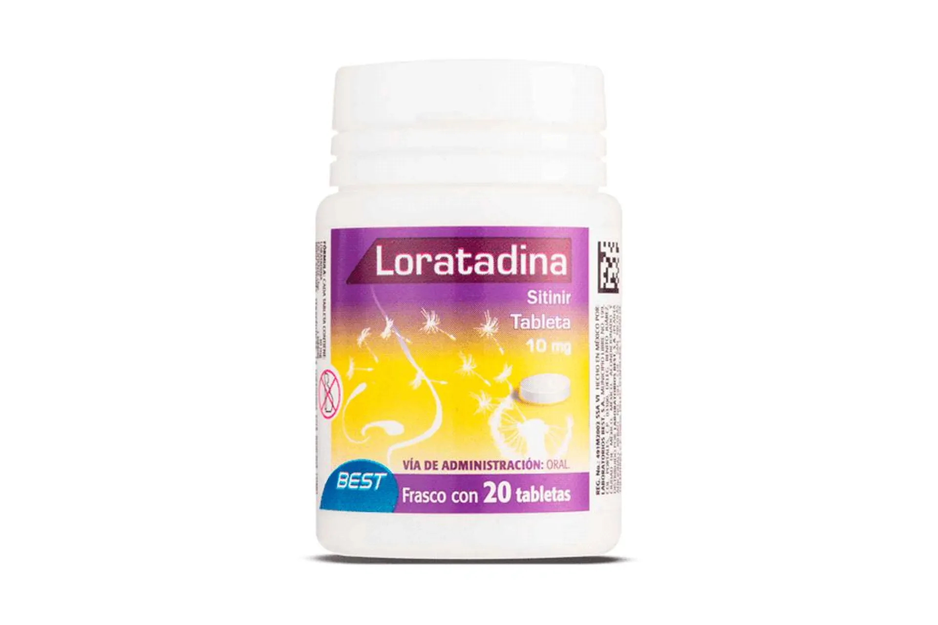 LORATADINA 10 MG 20 TABLETAS