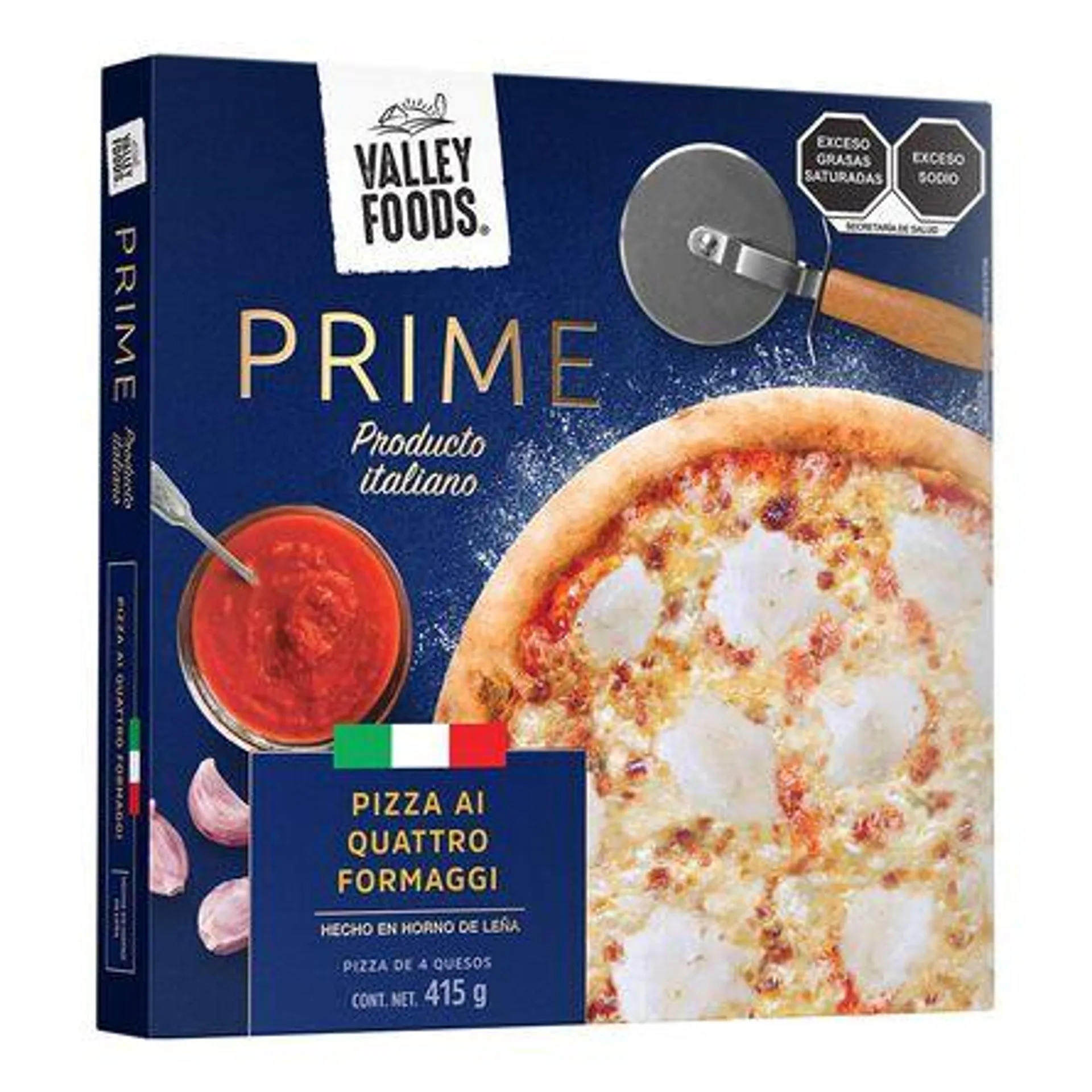 Pizza 4 Quesos Valley Foods Prime 415g