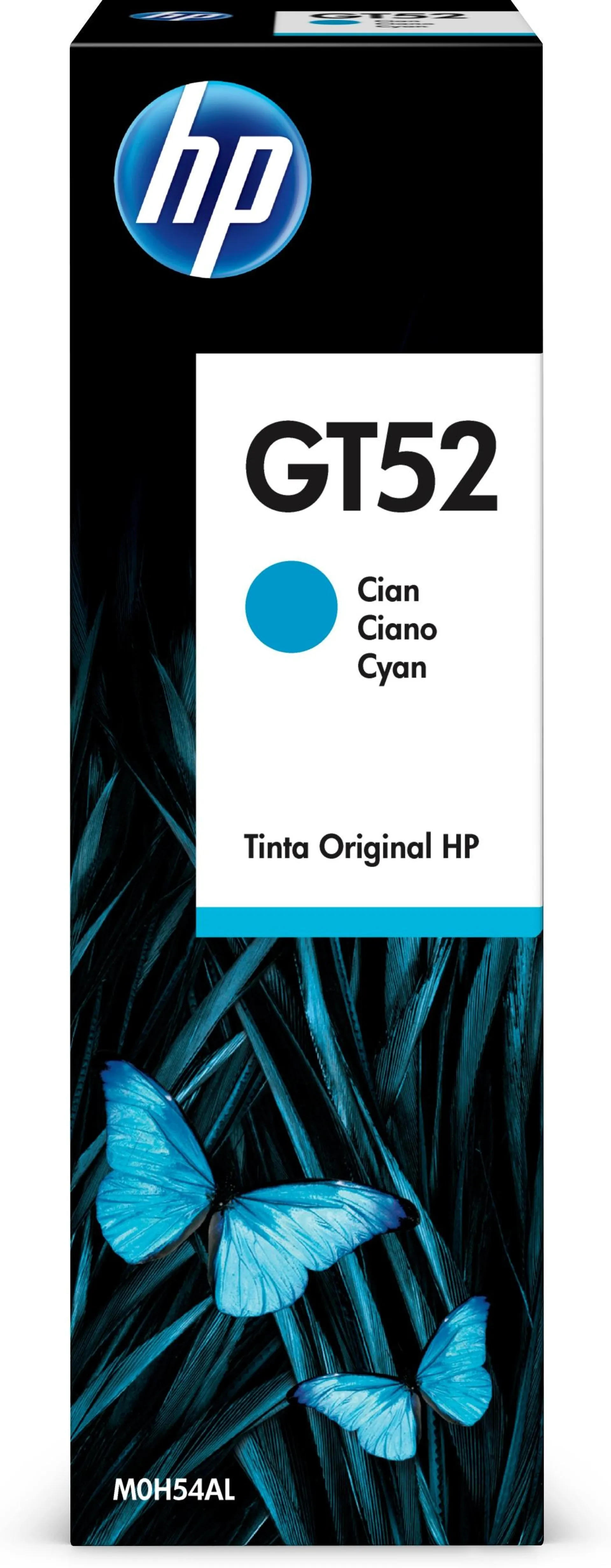 Botella De Tinta Hp Gt52 Cyan 70Ml M0H54Al