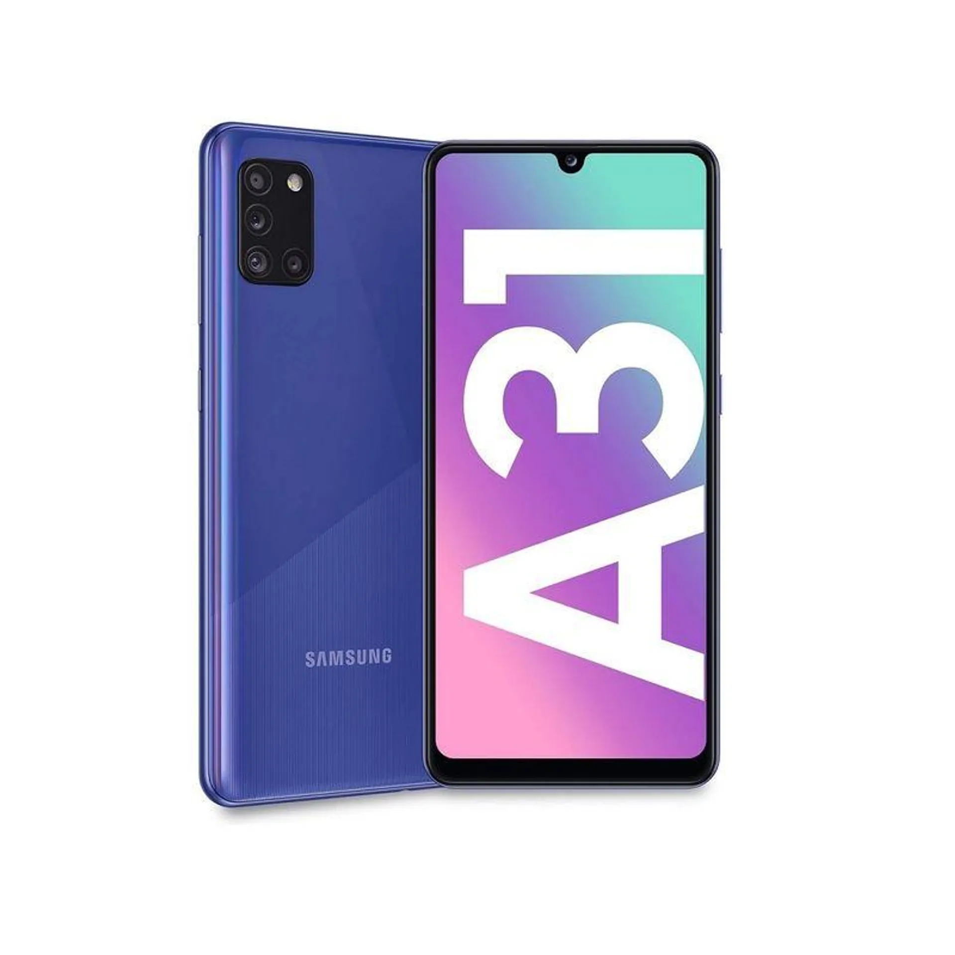 Samsung a31 Azul, memoria 128GB y 4GB ram, Reacondicionado.