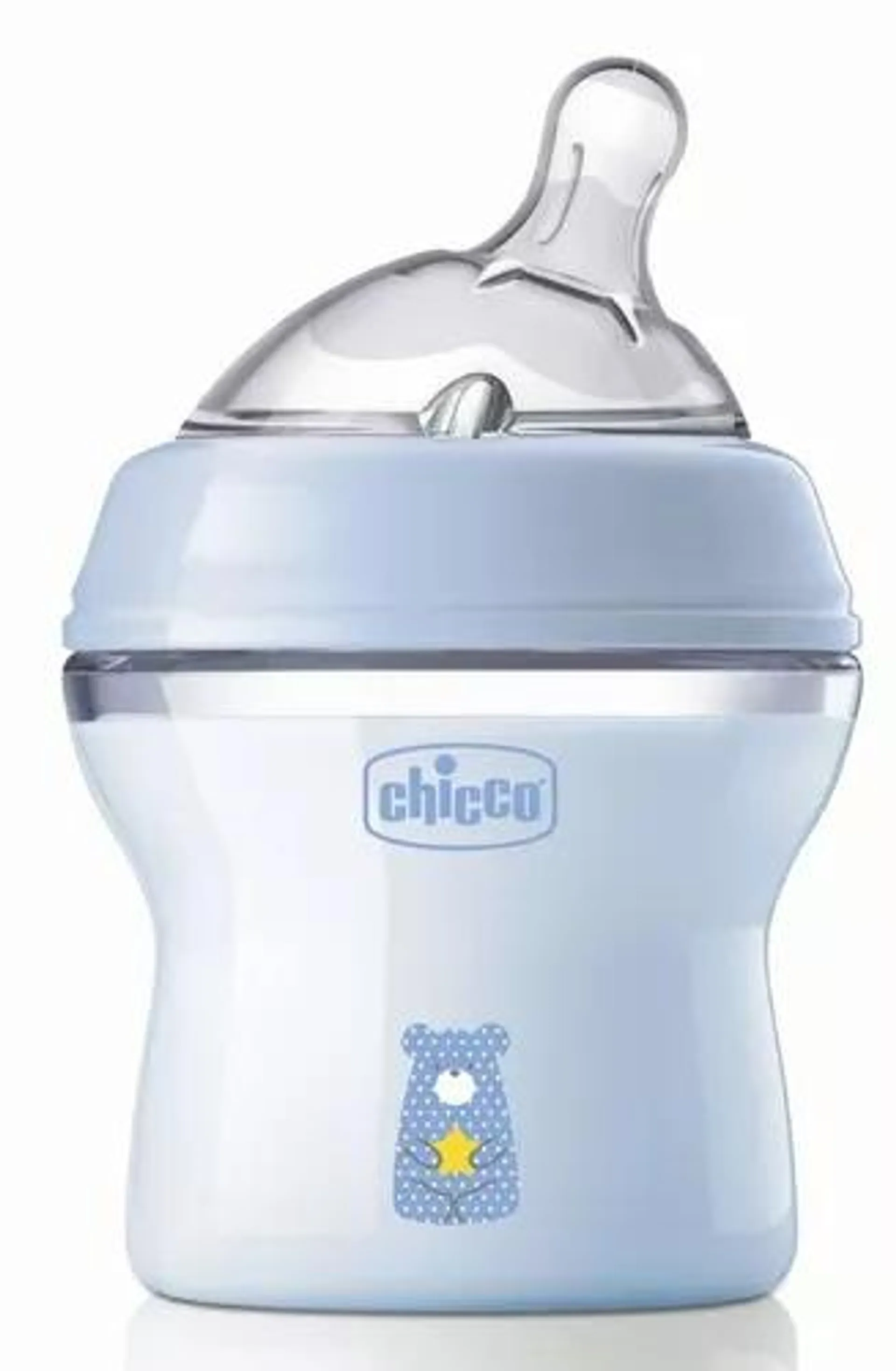 Chicco Biberón Natural Feeling 150 Ml Azul. Recién Nacidos Color Azul