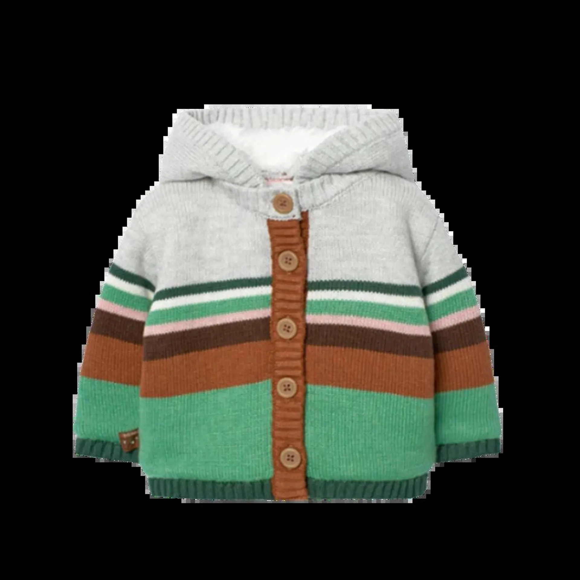 129002-Suéter de niño, gris con rayas