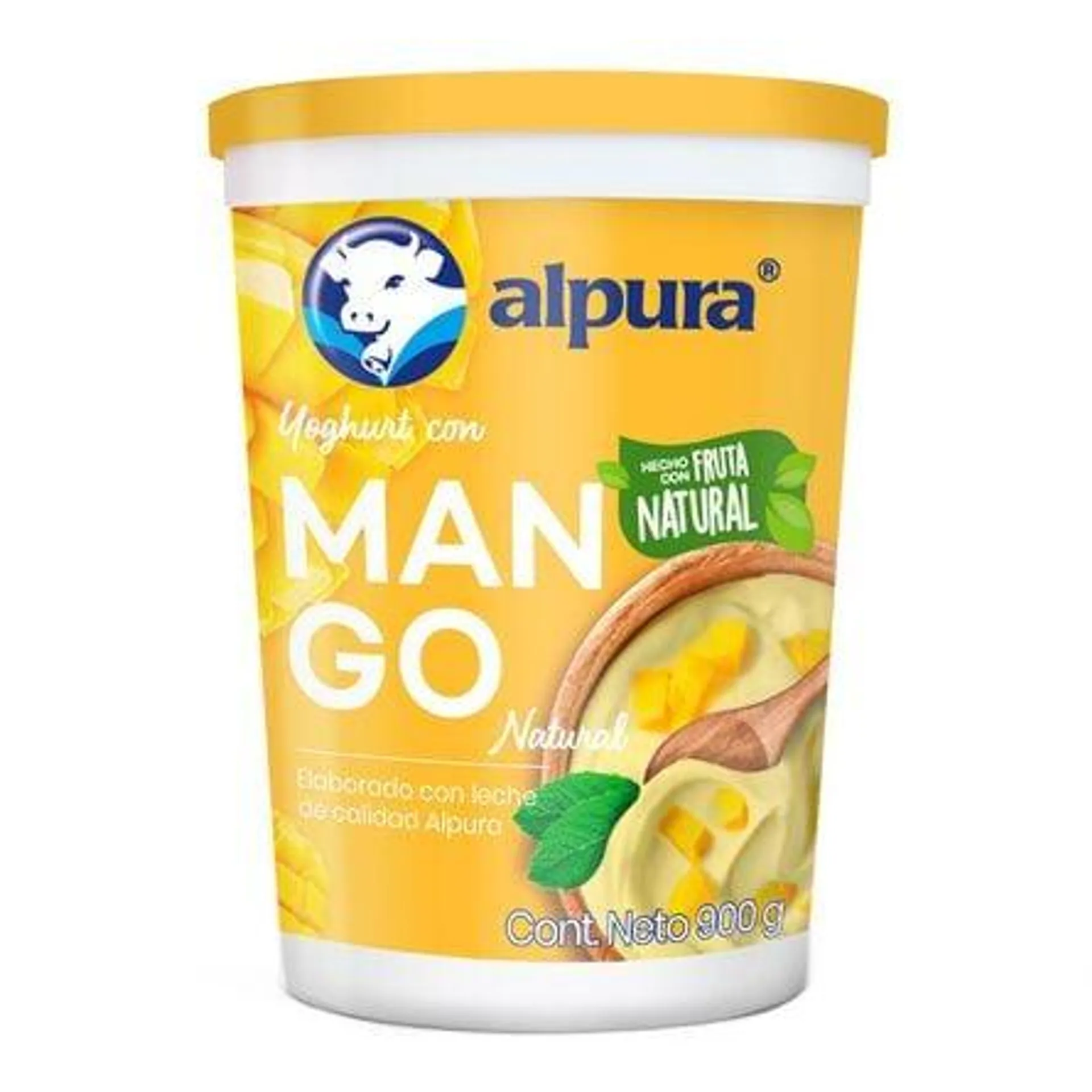 Yoghurt Alpura Batido con Frutas Sabor Mango 900 g