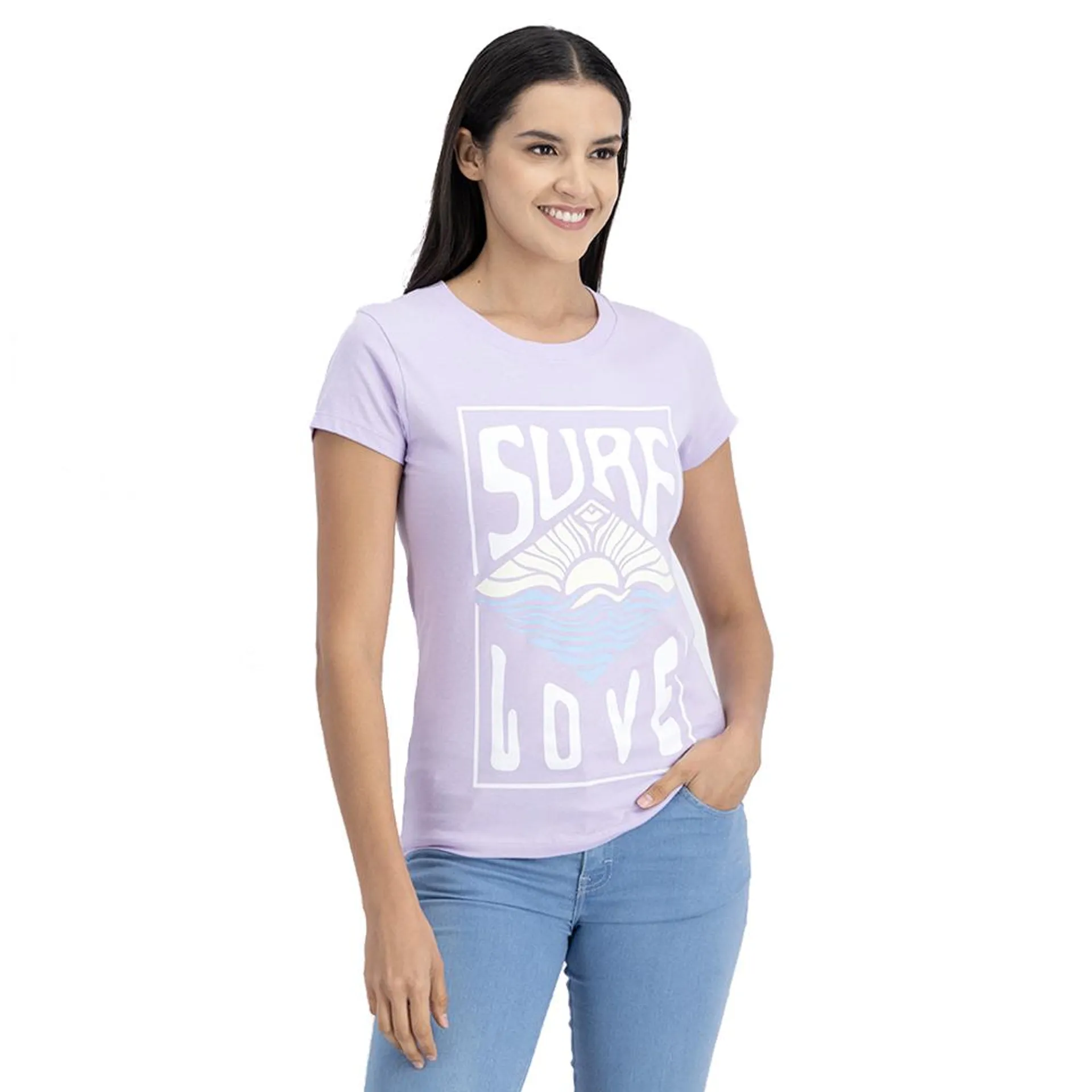 Playera Mujer Estampado Surf Love