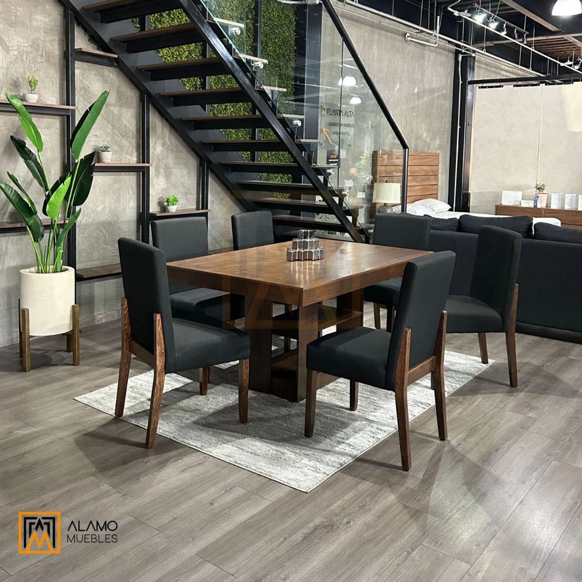 Comedor Lisboa Nogal con 6 sillas