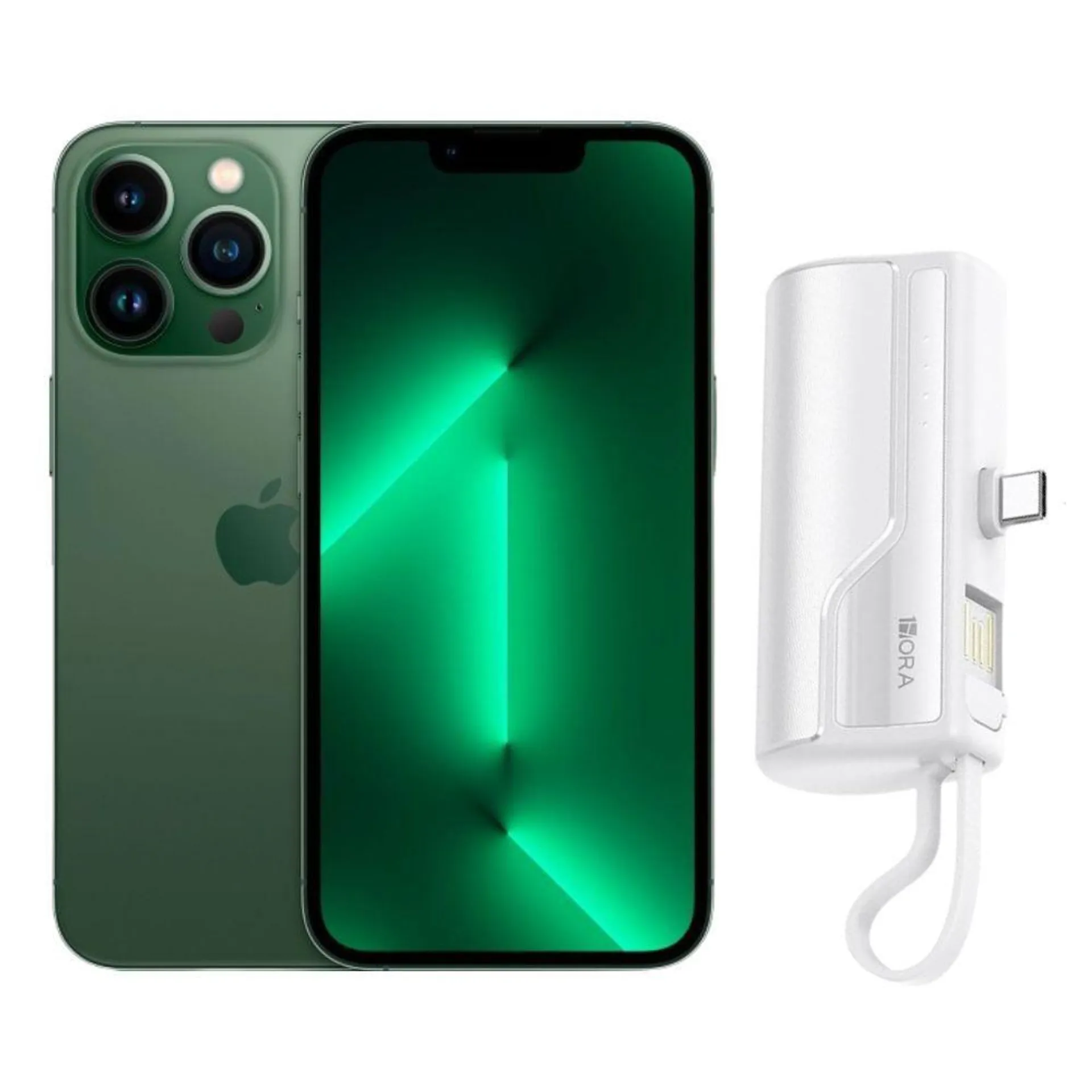 iPhone 13 Pro Max 128GB Verde Reacondicionado más Mini Power Bank