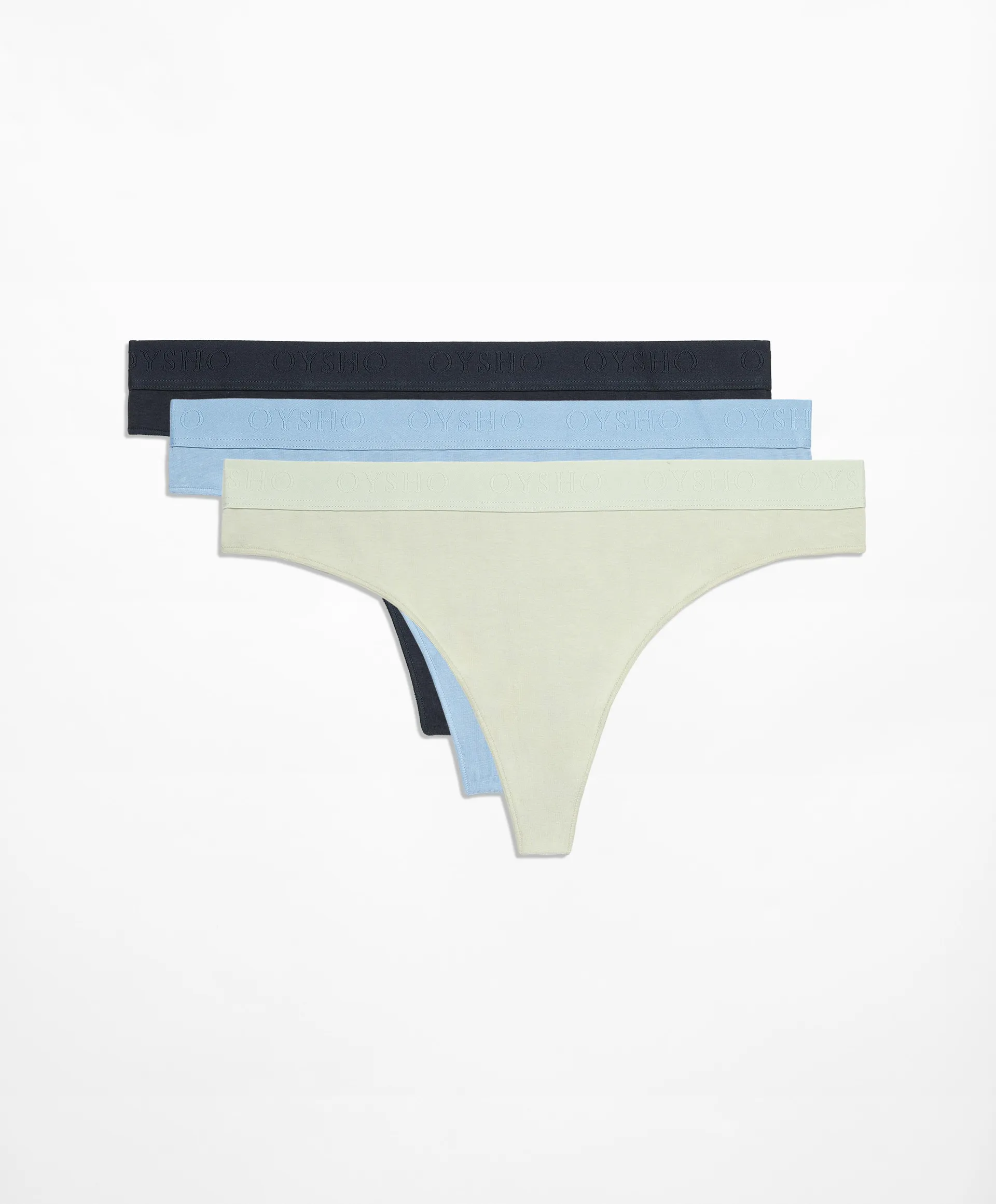 3 pantis tanga mezcla algodón comfort logo