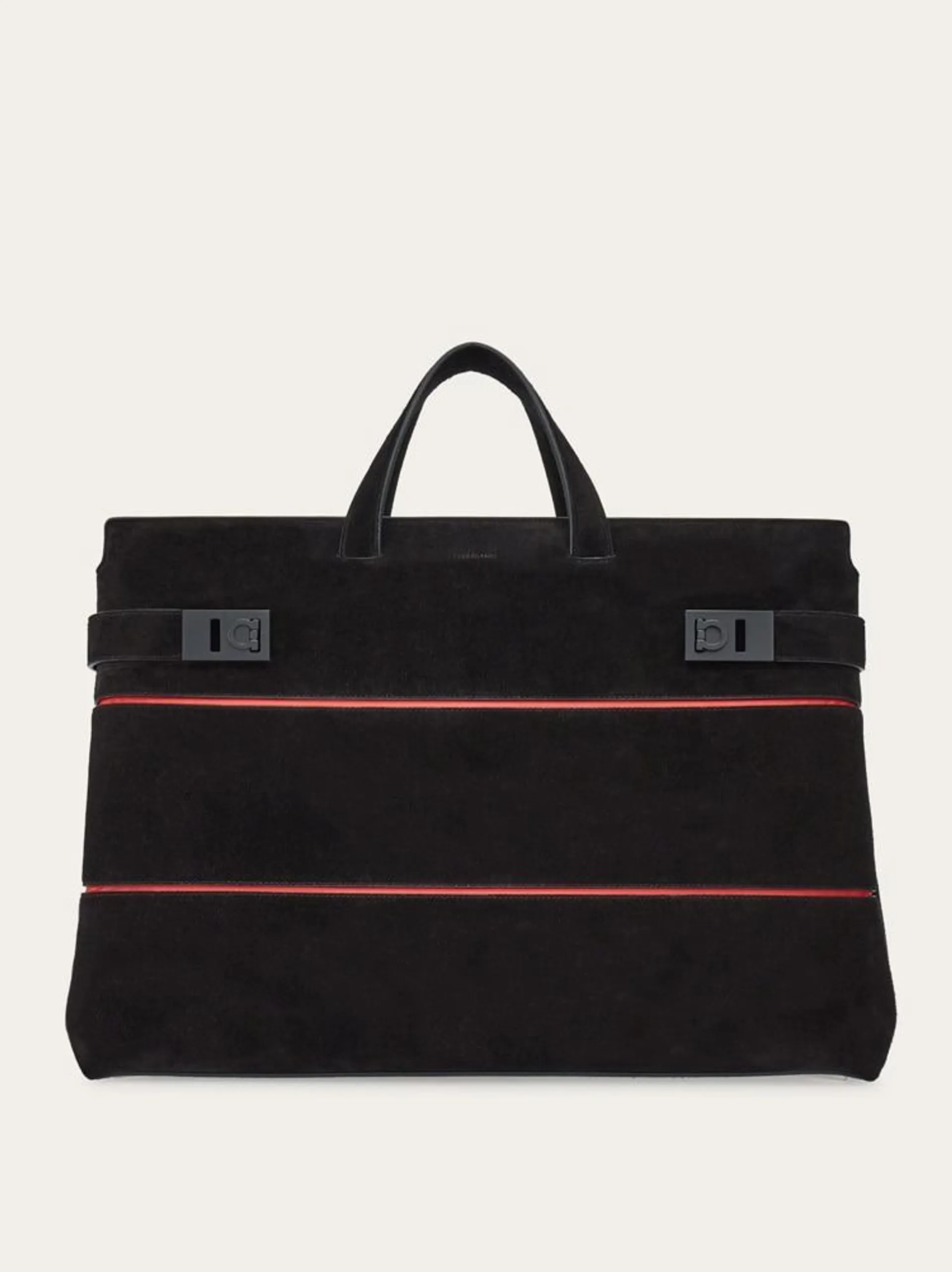 Bolso tote con intarsia
