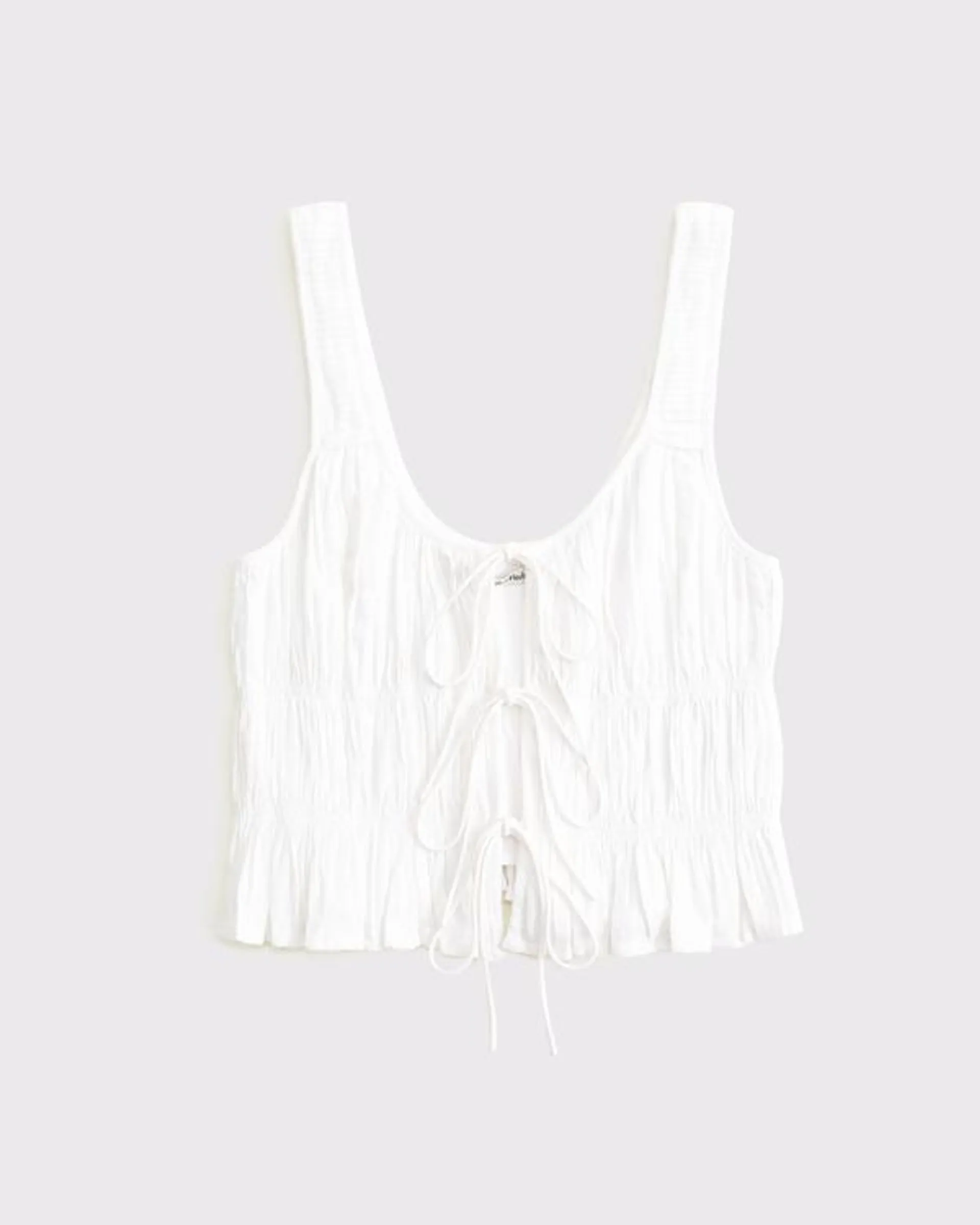 Ruched Tie-Front Top