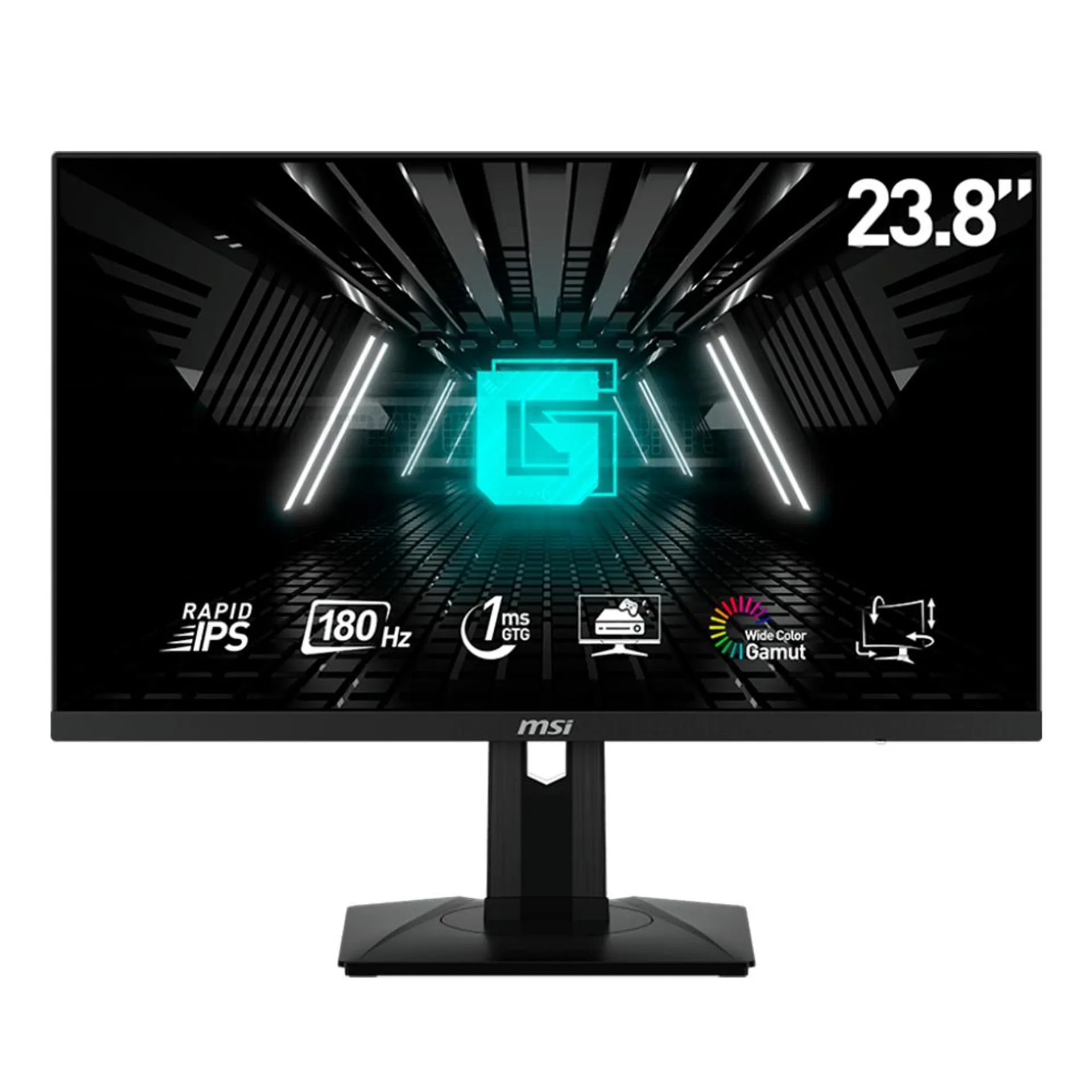 Monitor Gamer MSI G244PF E2 / 23.8” / Adaptive-Sync / 1ms / 180Hz / HDMIx2 / DP / Ultra Rapid IPS / FHD / G244PF E2 / NEWMSI NIÑOSXSIEMPRE