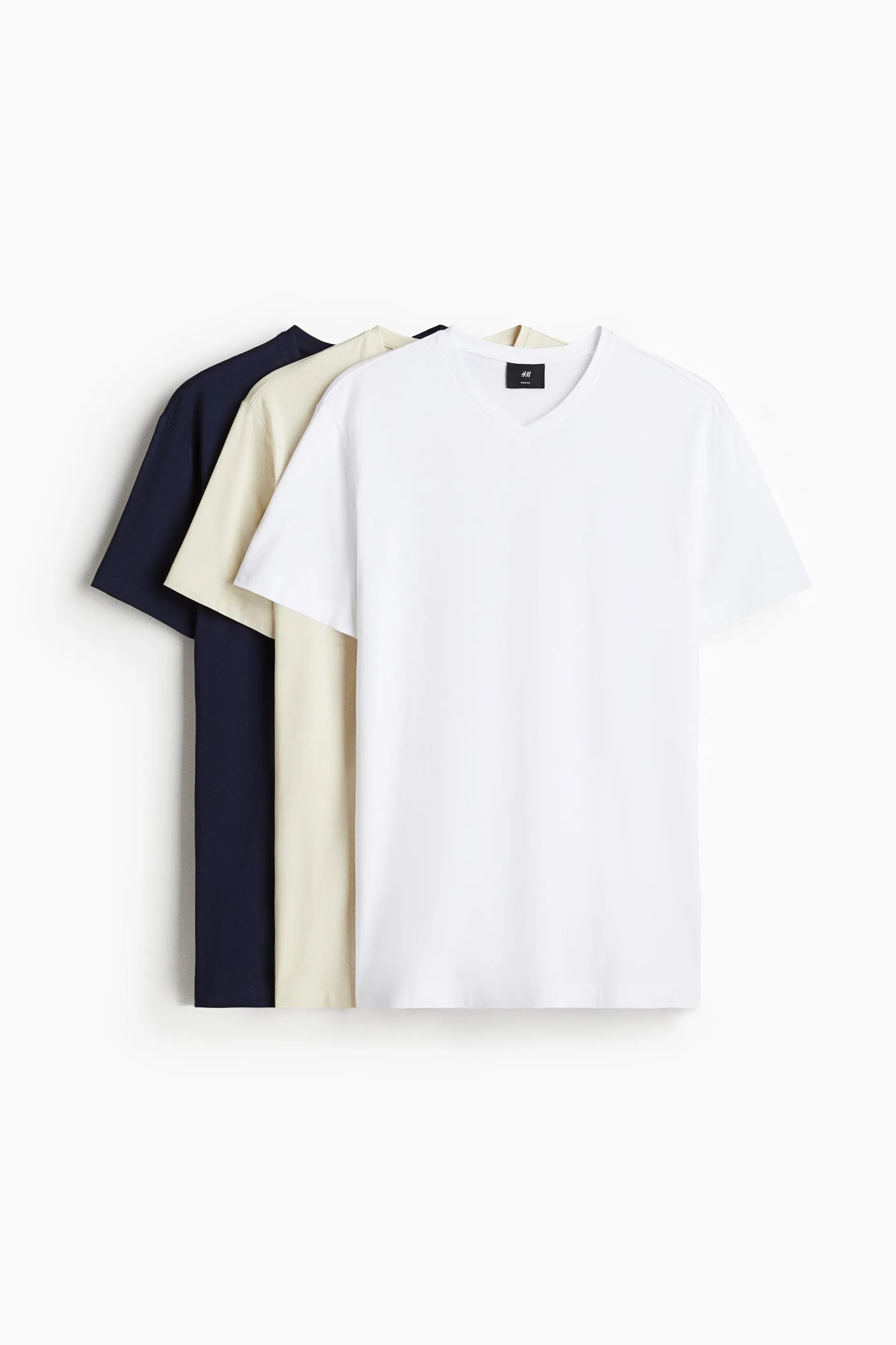 3-pack Playeras Slim Fit con cuello en V