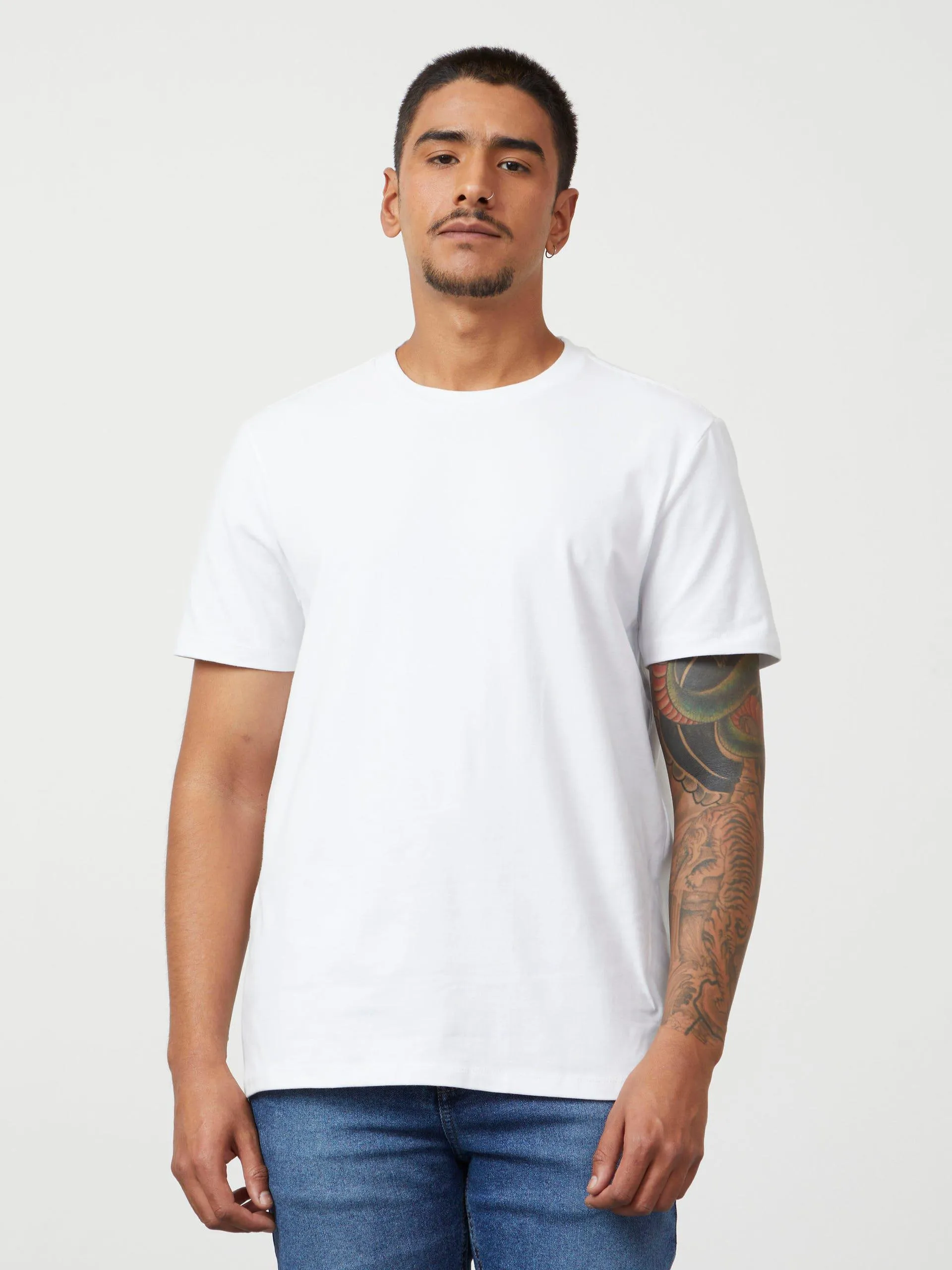Playera Manga Corta Cuello Redondo Premium Blanca