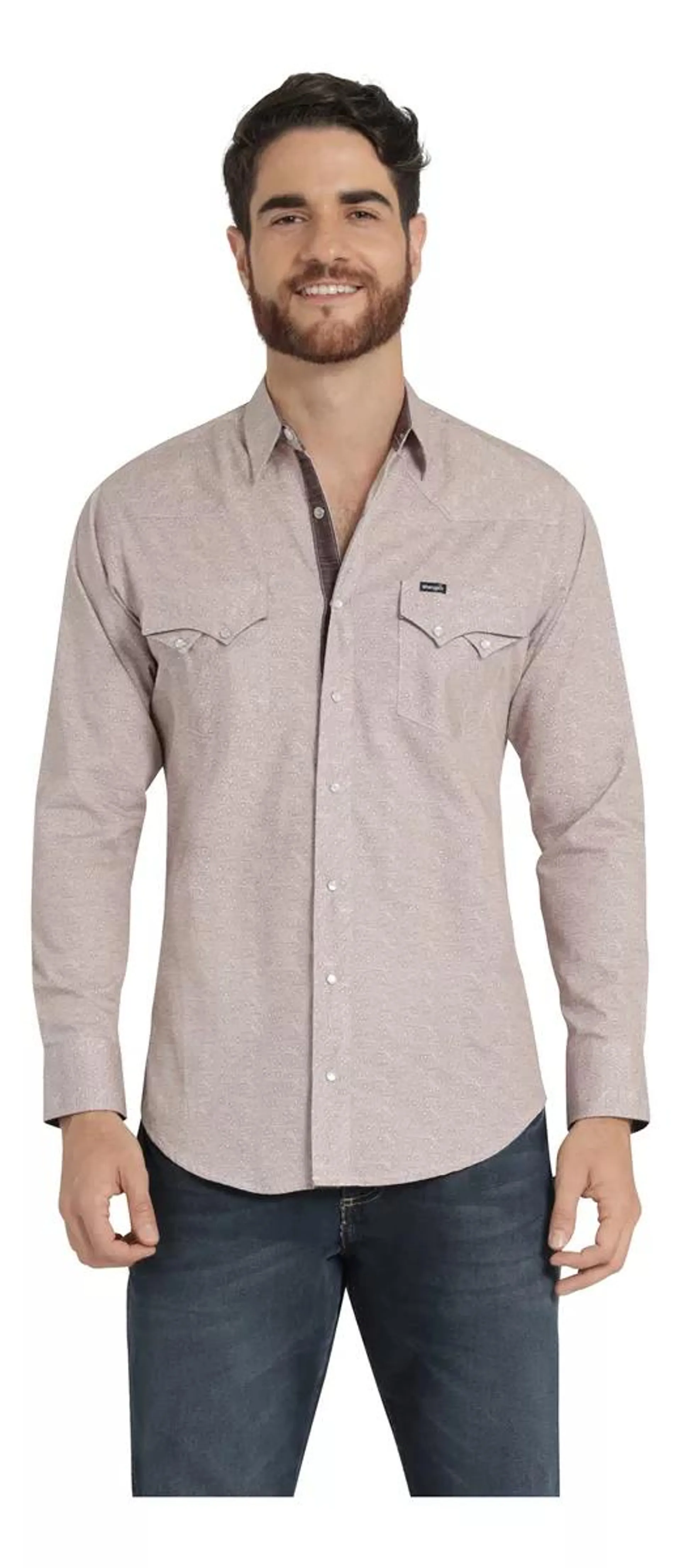 Camisa Vaquera Hombre Wrangler Slim Fit Manga Larga 421