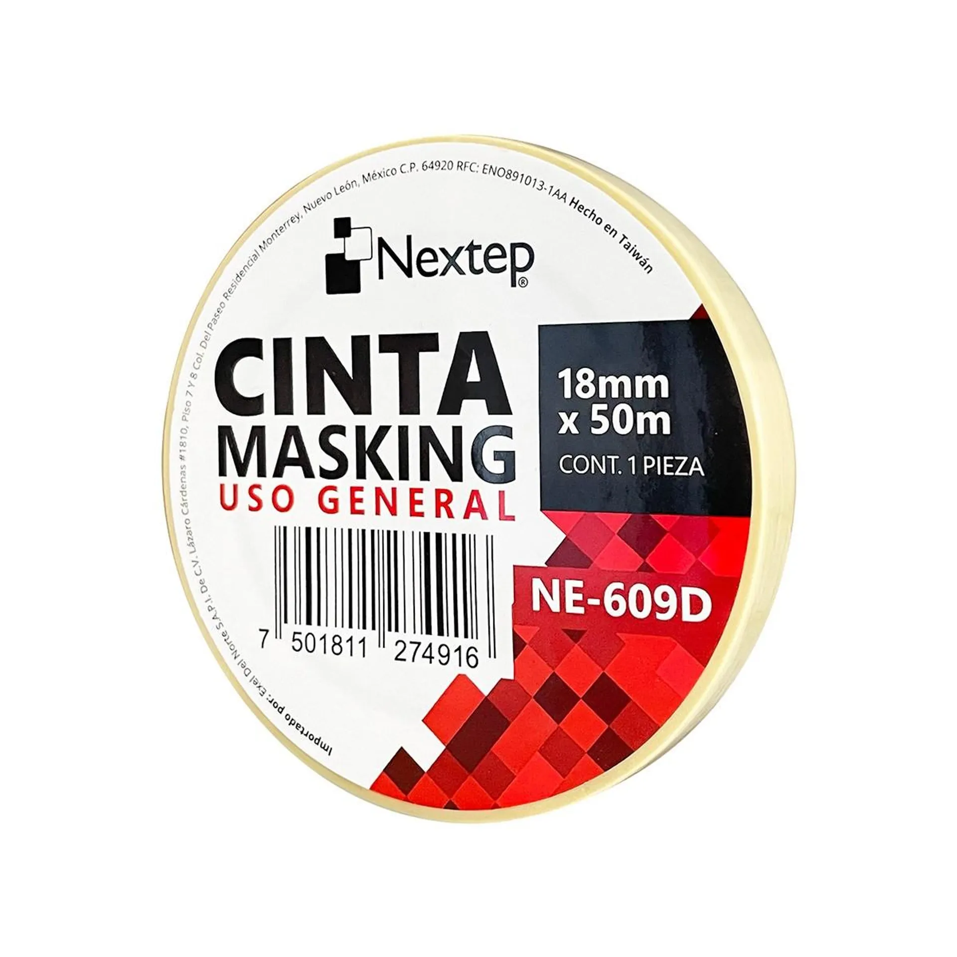 Cinta Masking Uso General Nextep Ne-609D 18Mm X 50M