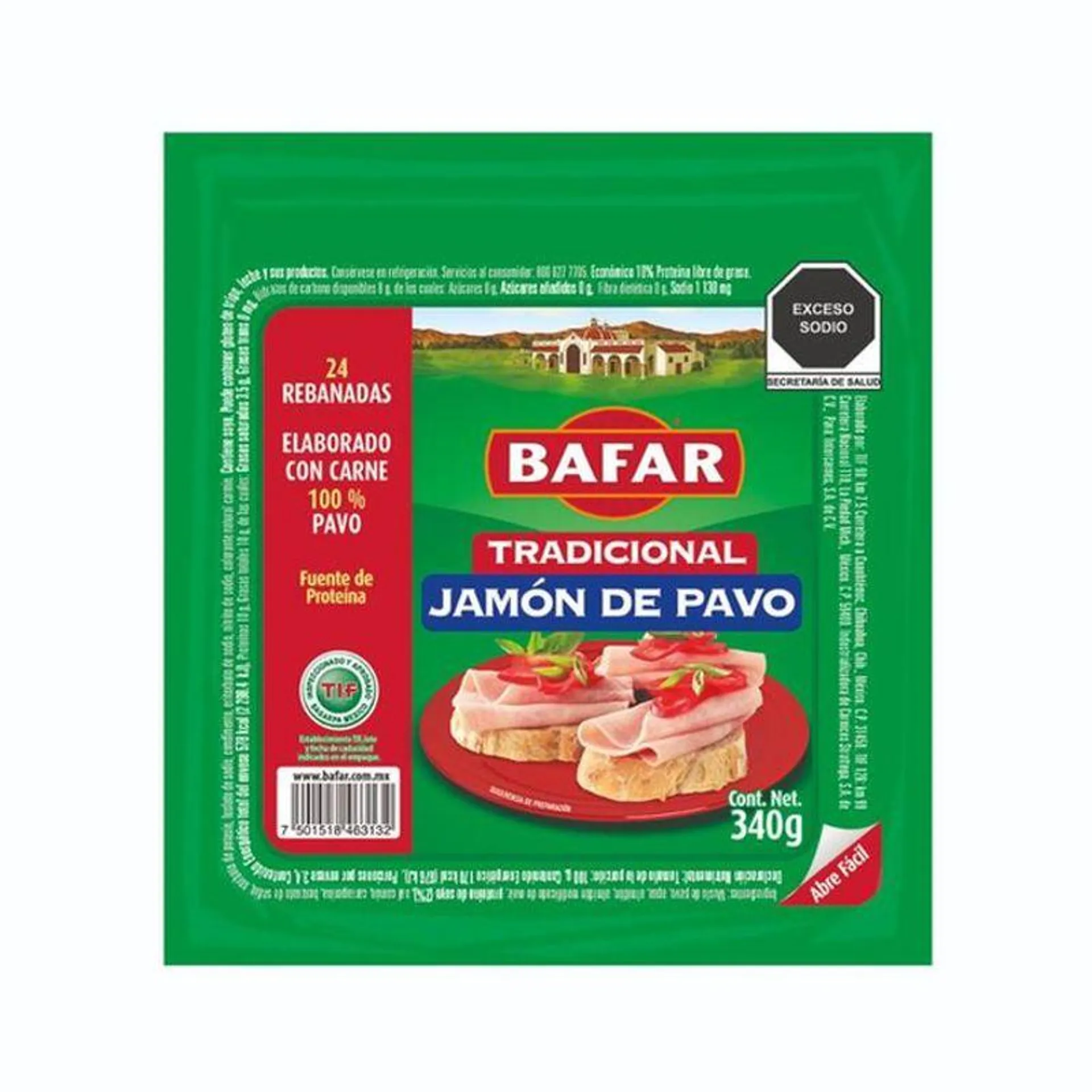 Bafar Jamon de Pavo 340 g