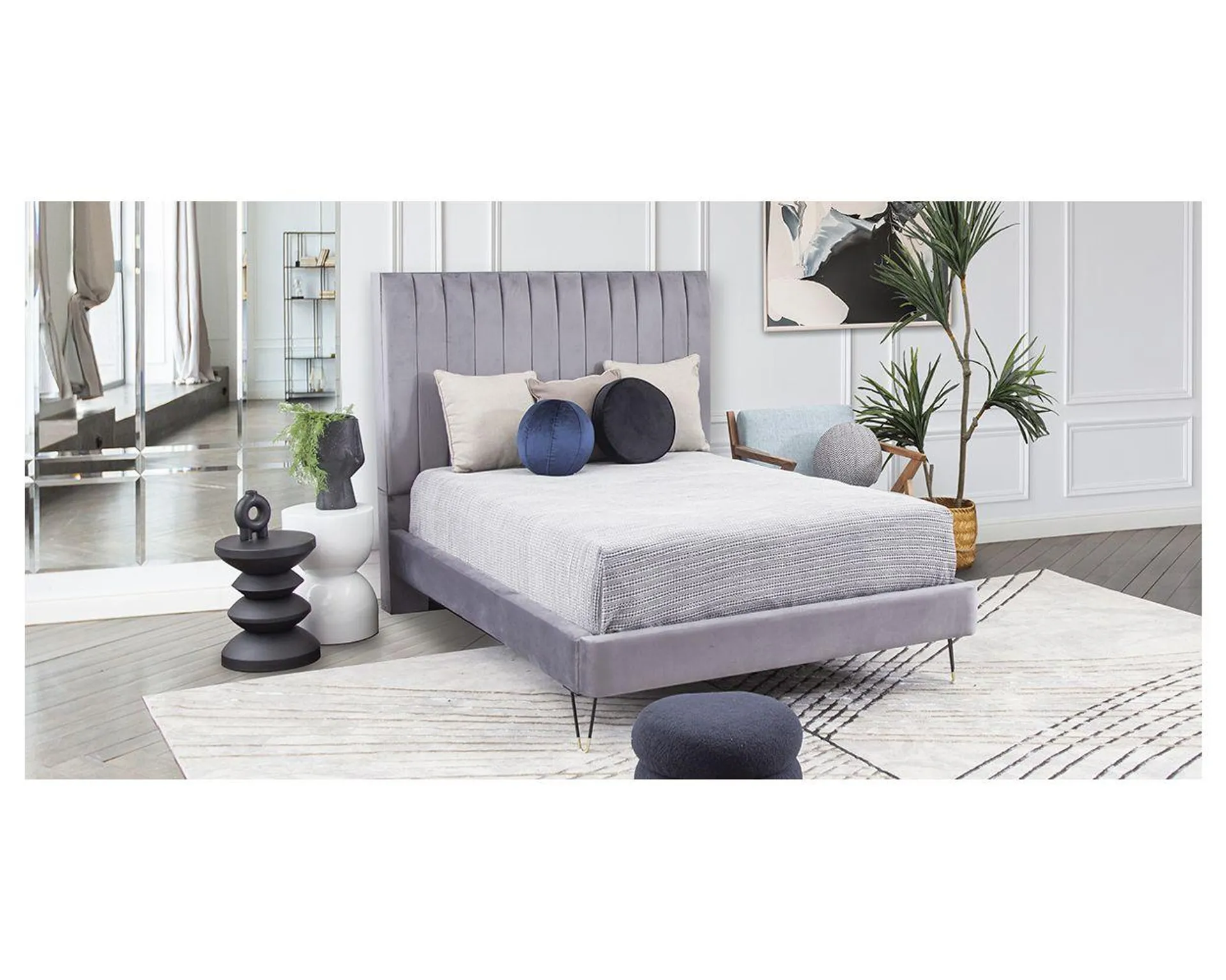 Cama Matrimonial Witt Gris