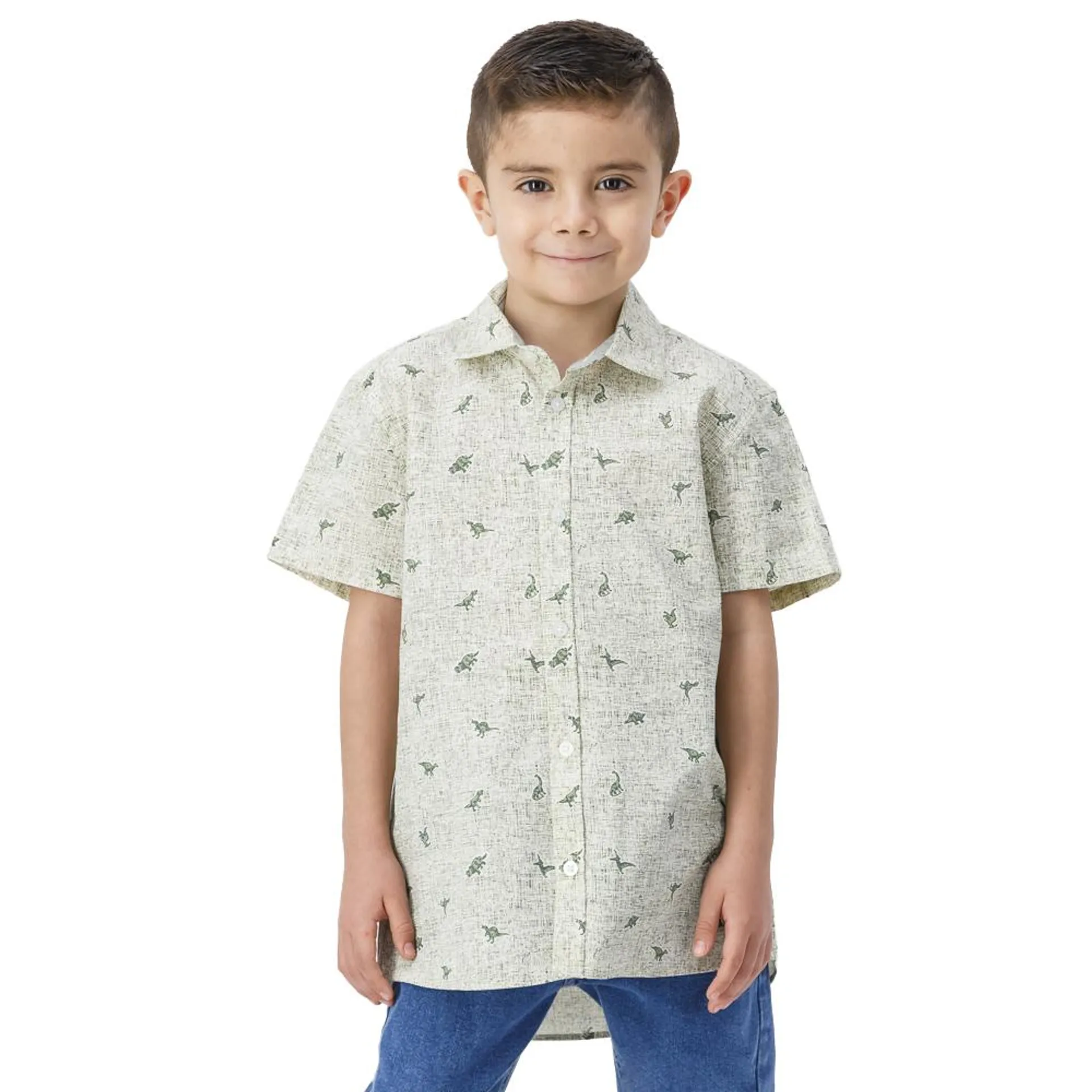 Camisa Hummo Niño Diseño Full Print Dinosaurios