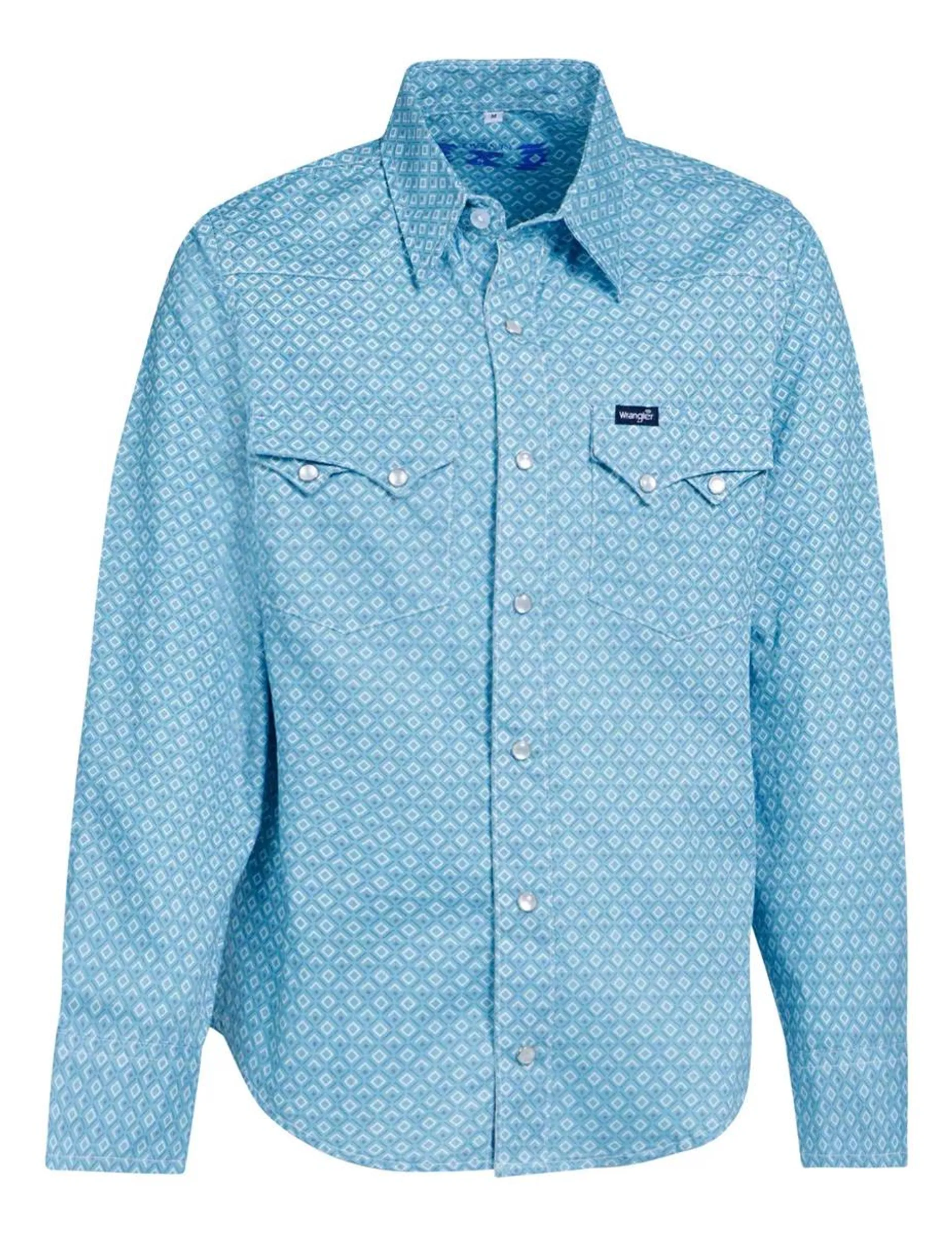 Camisa Vaquera Niño Wrangler Slim Fit Manga Larga 996