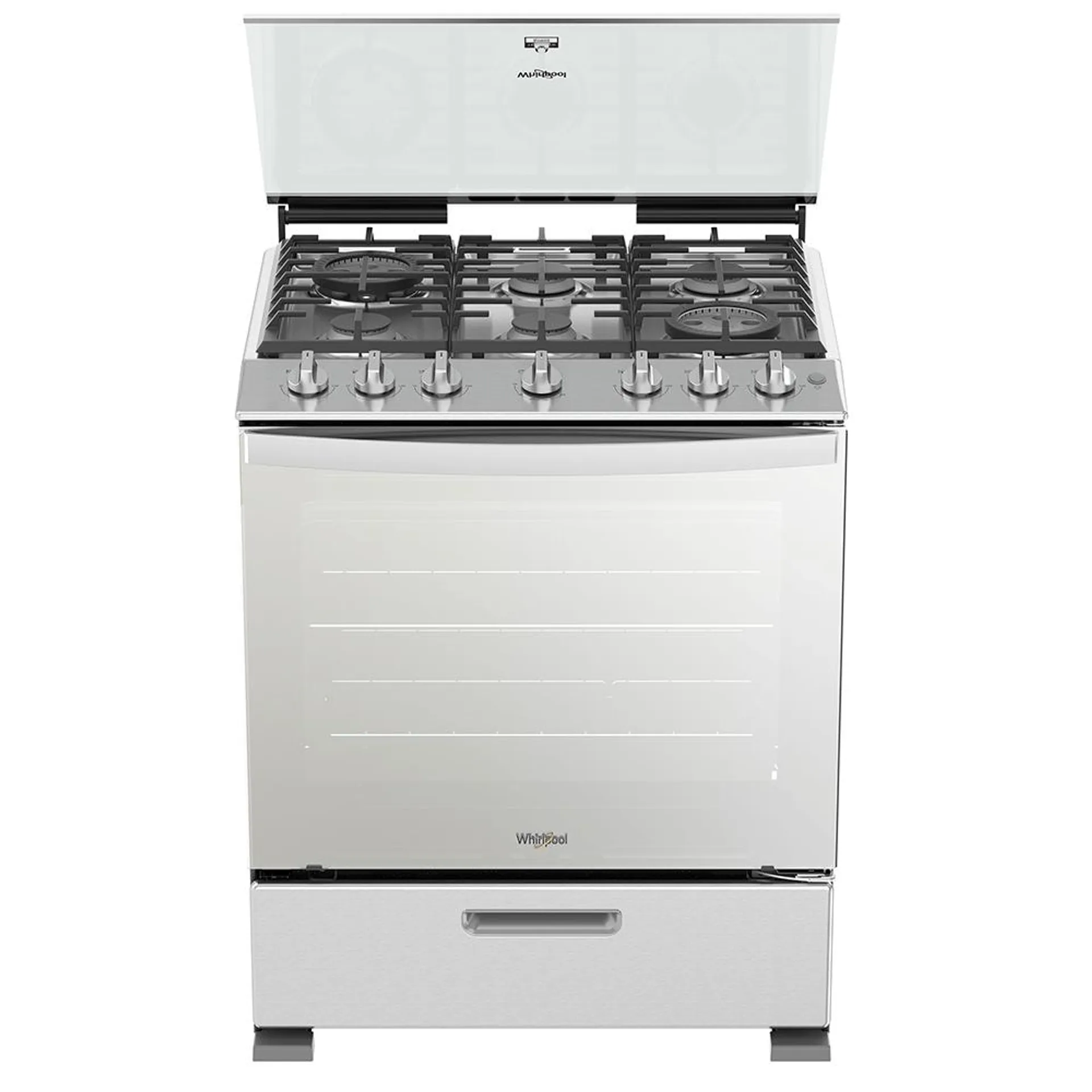 Estufa de Gas Side Door al Piso 30" con 6 Quemadores Gris