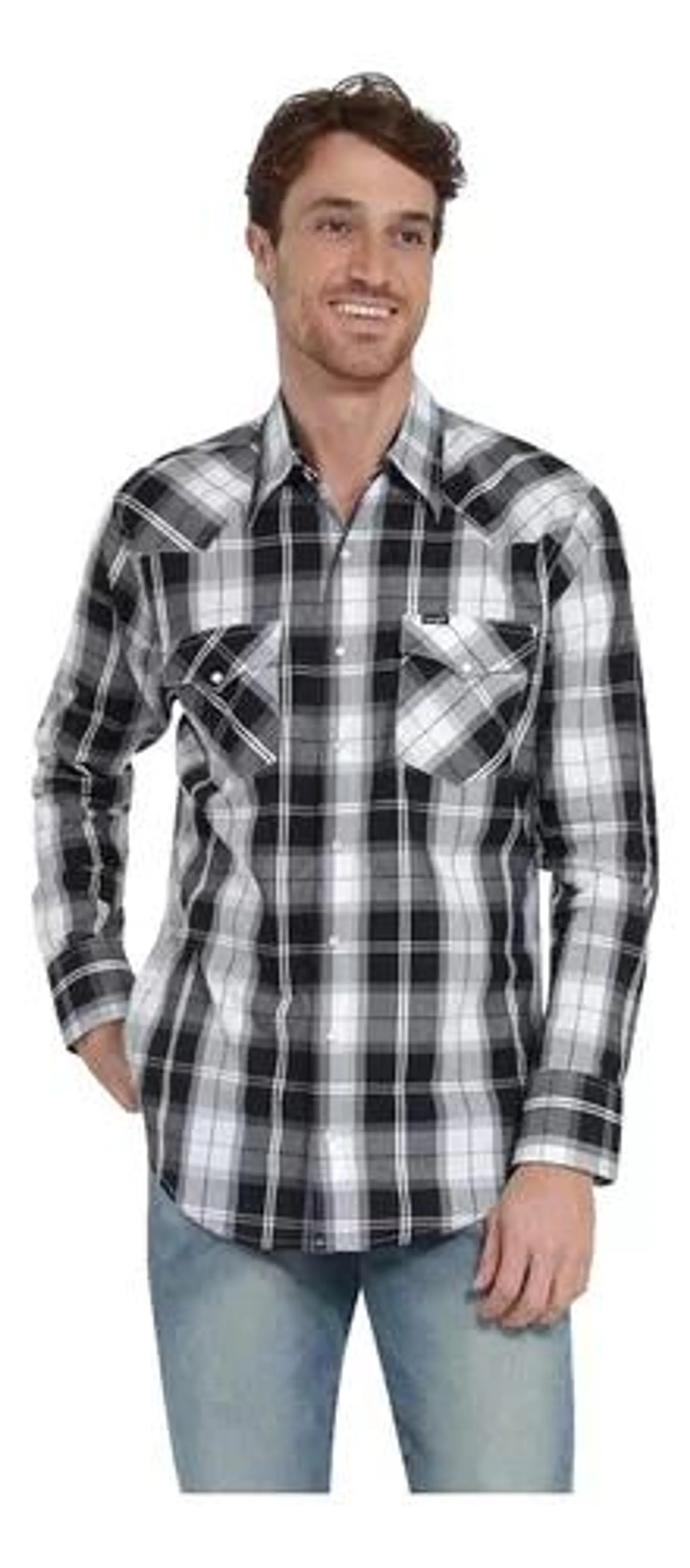 Camisa Vaquera Hombre Wrangler Regular Fit Manga Larga 413