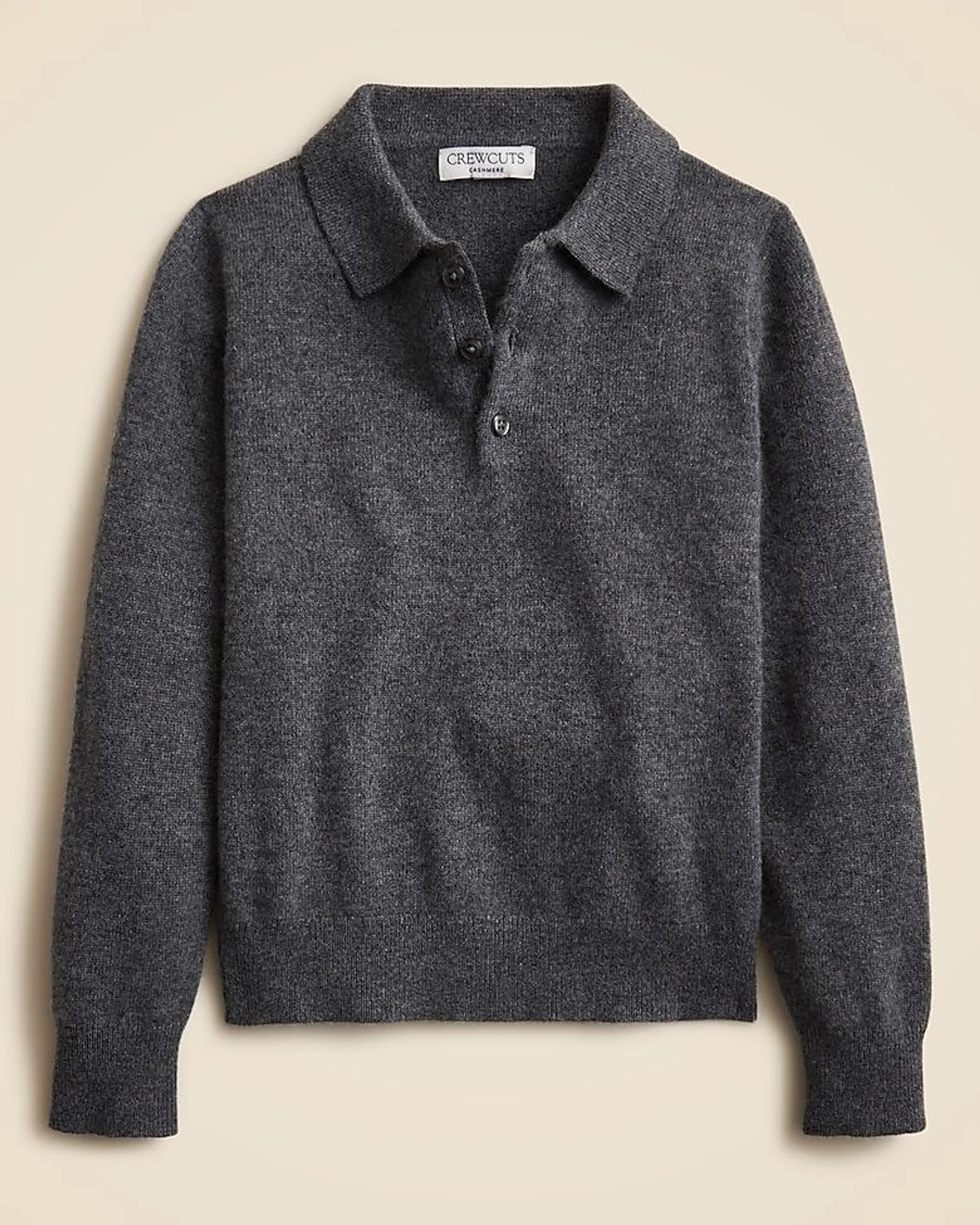 Kids' cashmere collared pullover