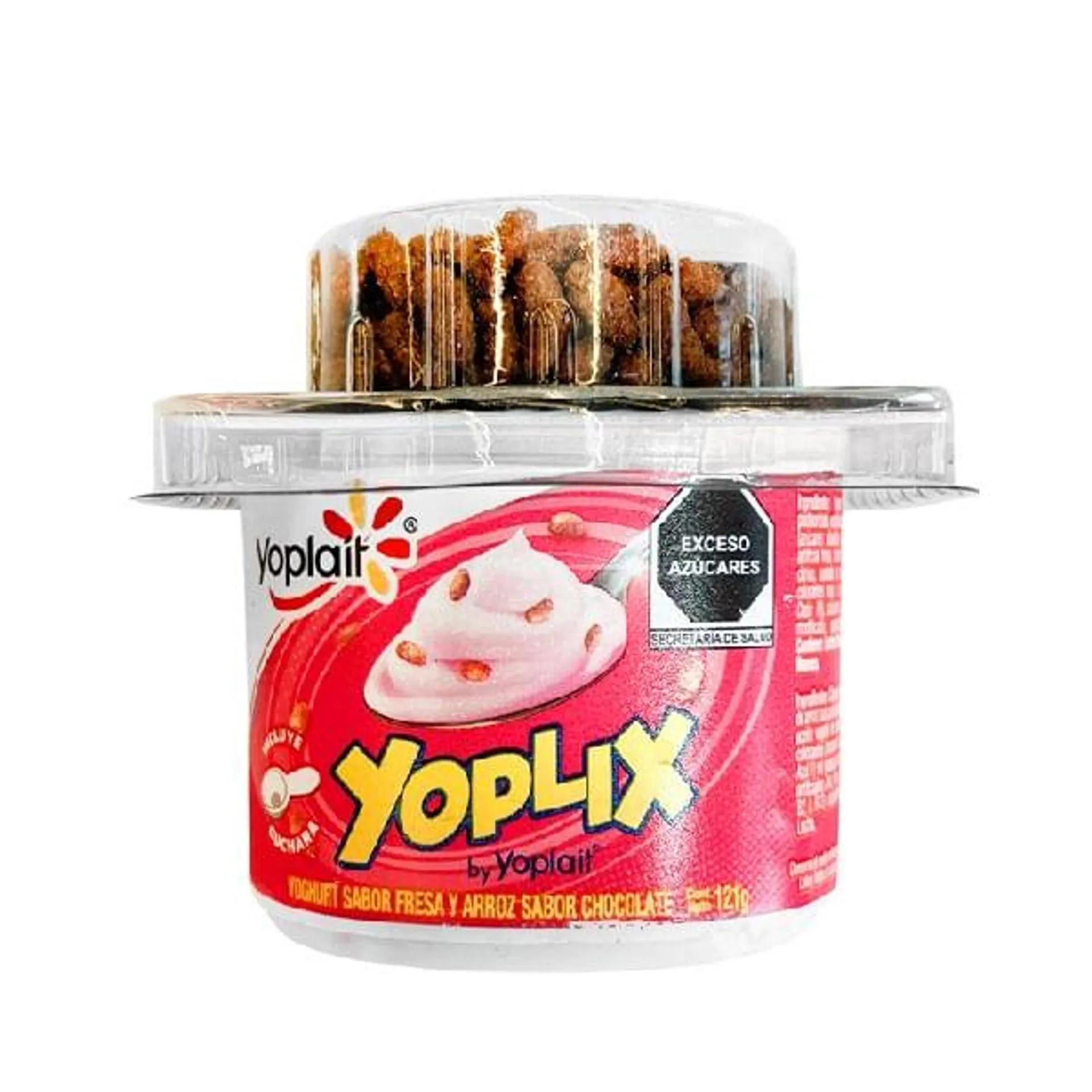 Yoghurt Yoplix batido fresa con arroz de choco 121 g