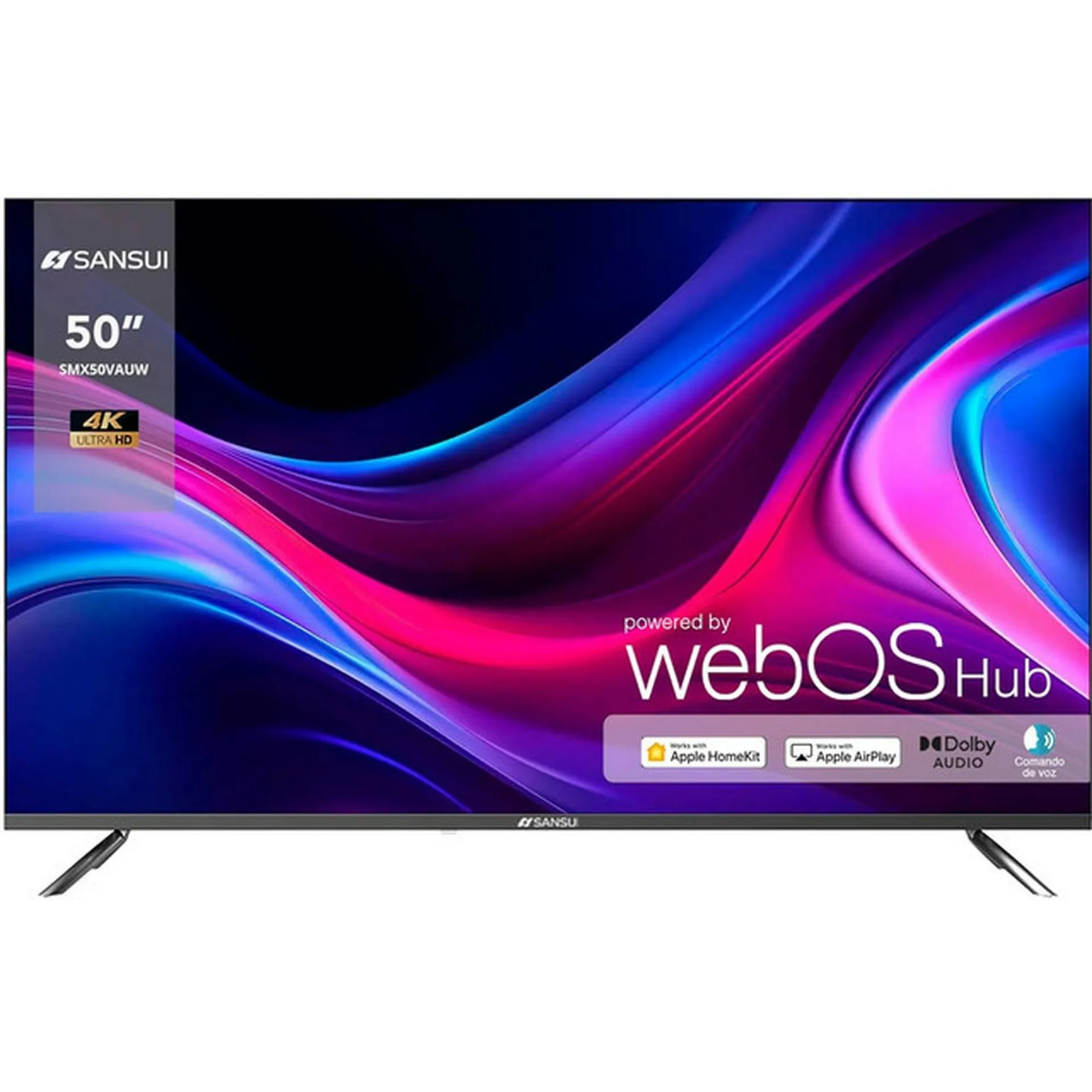 SANSUI SMX50VAUW TV 50" Ultra HD 4K Smart TV Dolby Vision, HDR10, Magic REMOTE, WiFi Sistema Operativo WebOS Series 2024, Control de Voz, Compatible con Alexa y Apple Air Play (50" UHD 4K)