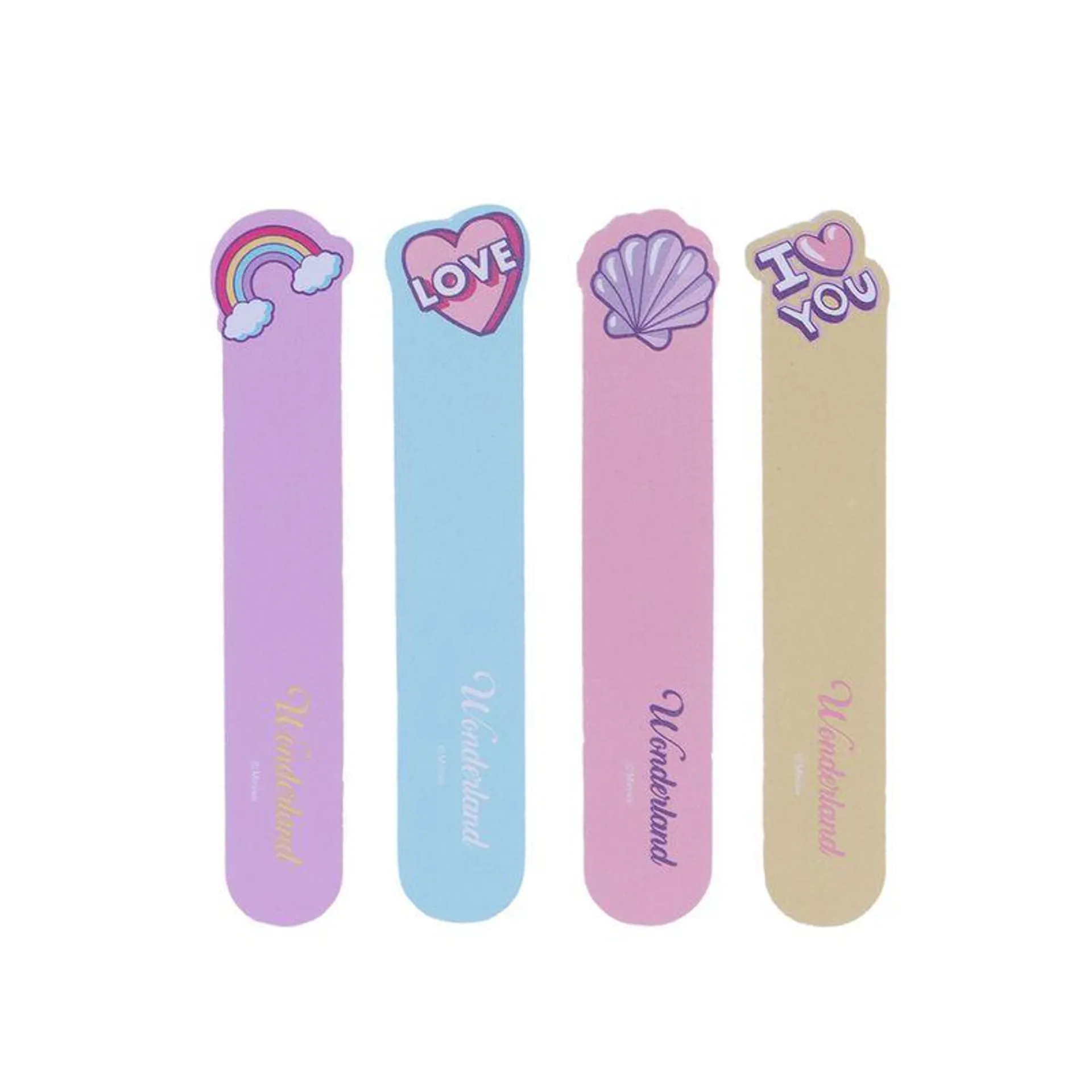 Set Limas Para Uñas Unicornio Multicolores 4 Piezas