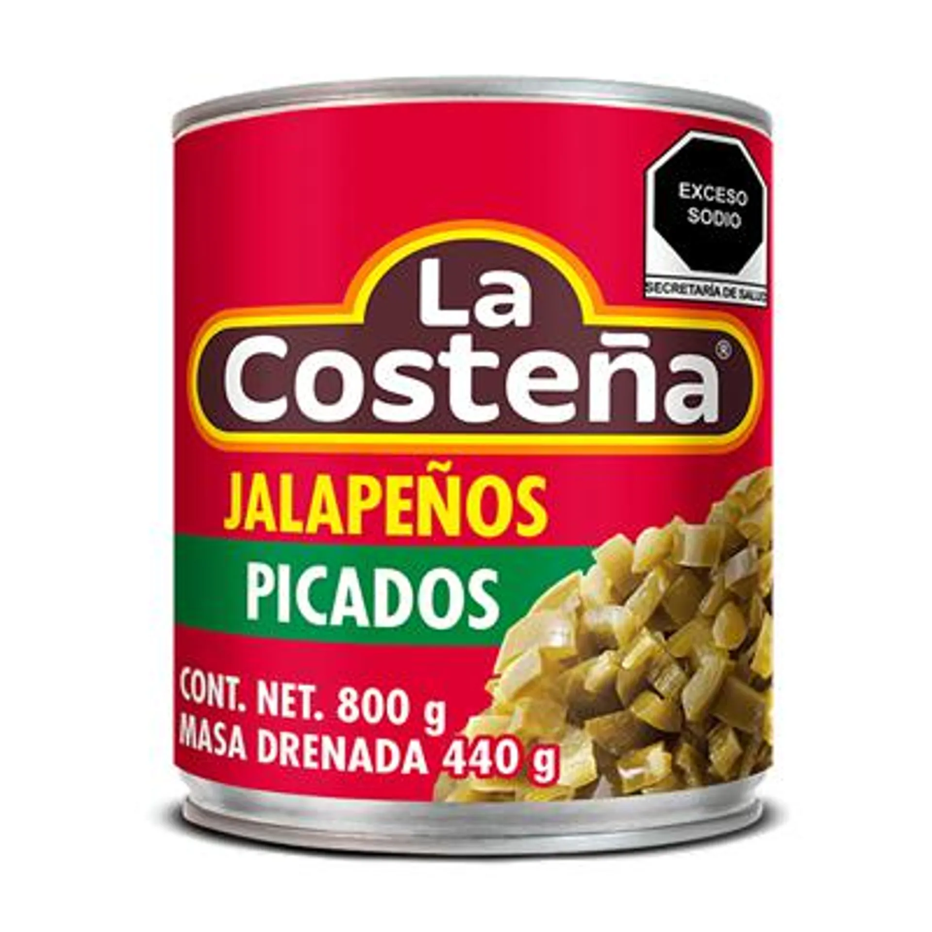 CHILE JALAPEÑO PICADOS LA COSTEÑA 800 GRAMOS