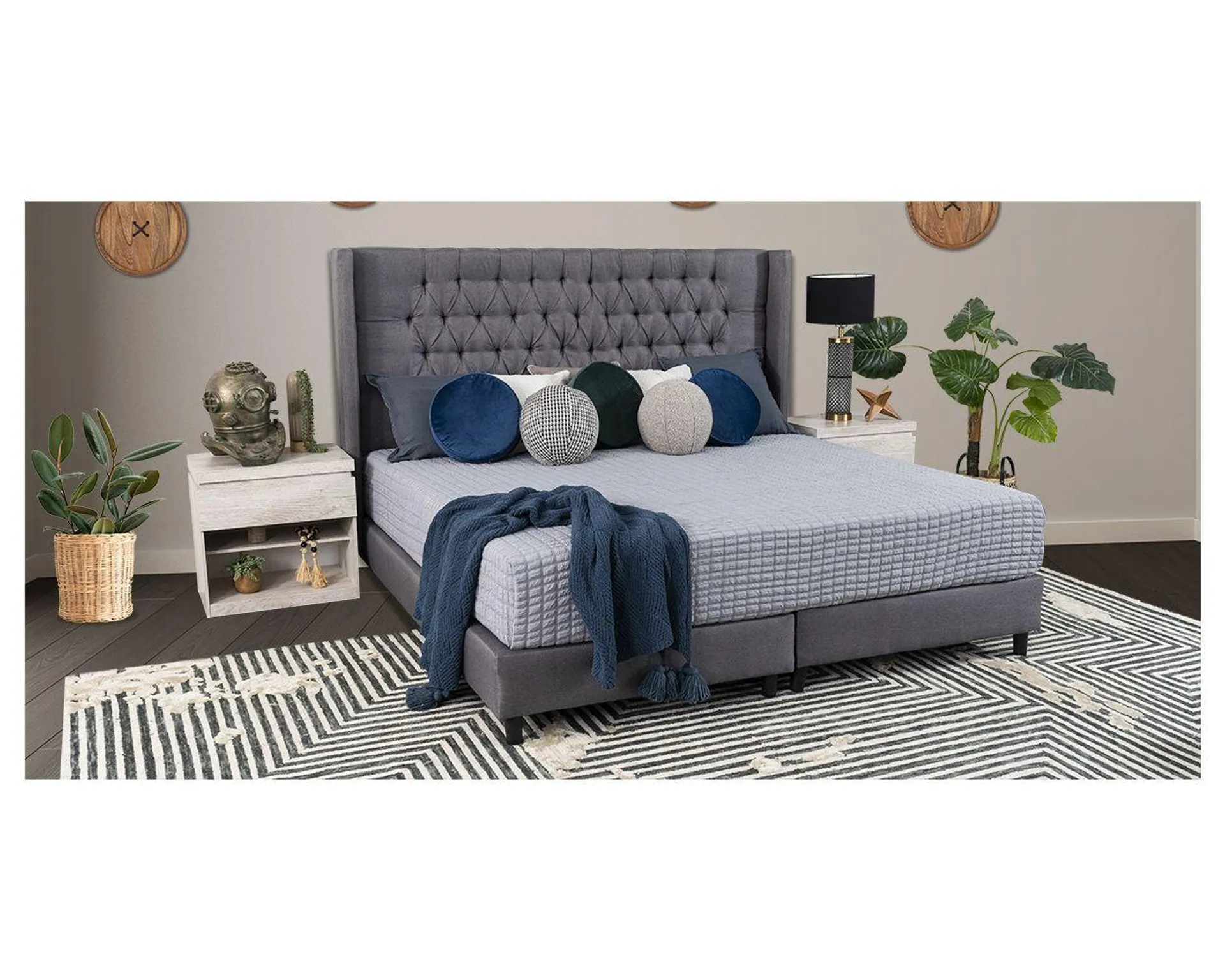 Cama King Size Estela BF Gris