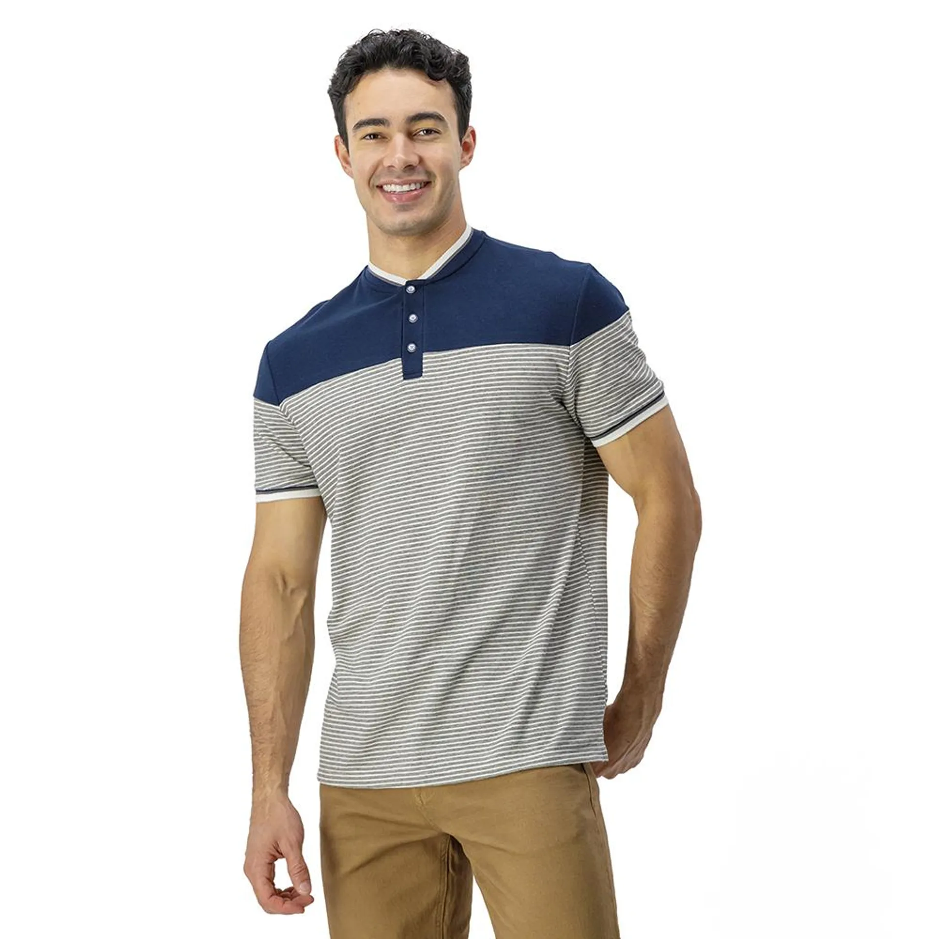 Playera Hummo Hombre Básica Henley