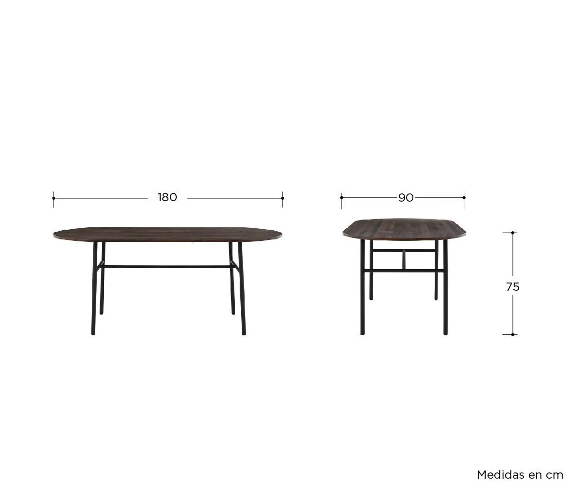 Mesa de comedor Palermo 180 cm - Nogal