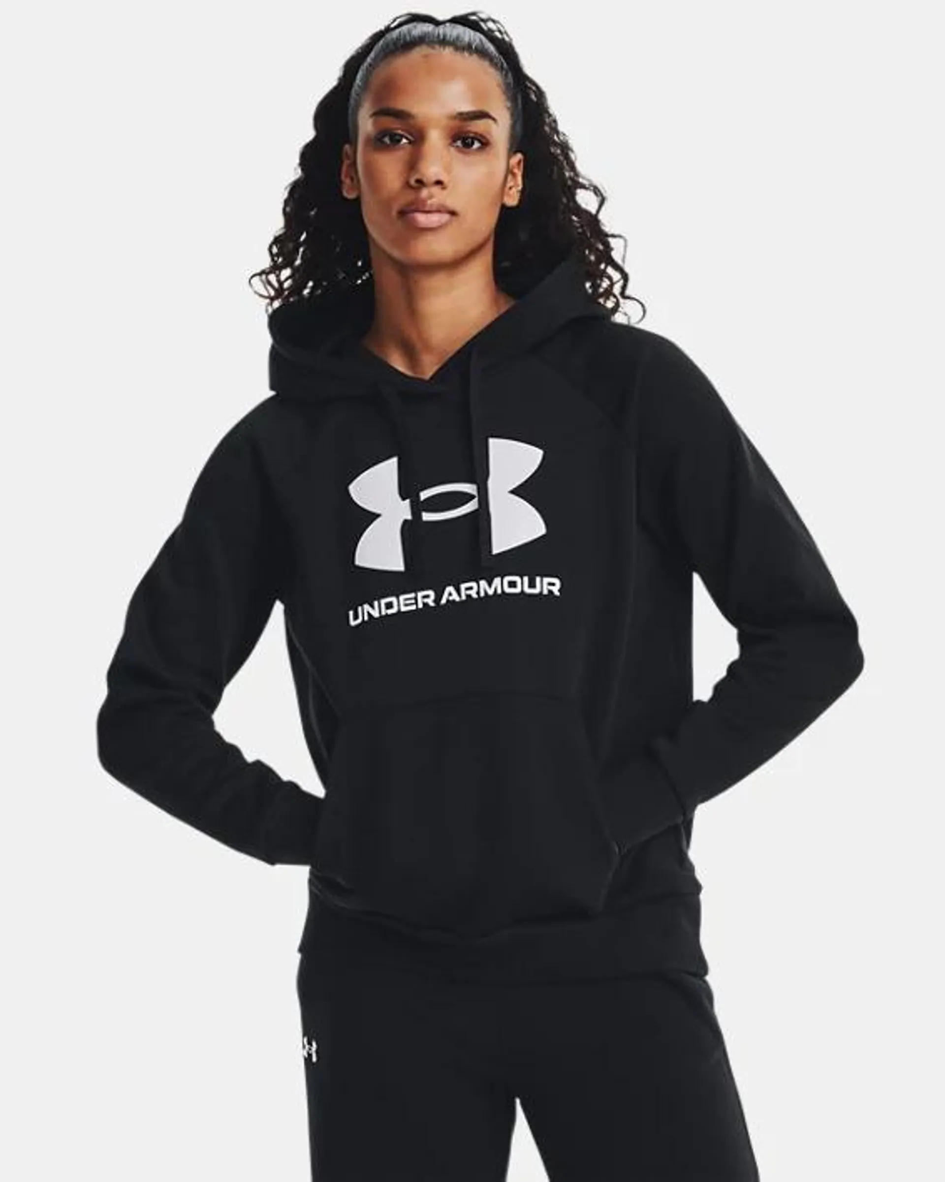 Sudadera con capucha UA Rival Fleece Big Logo para mujer