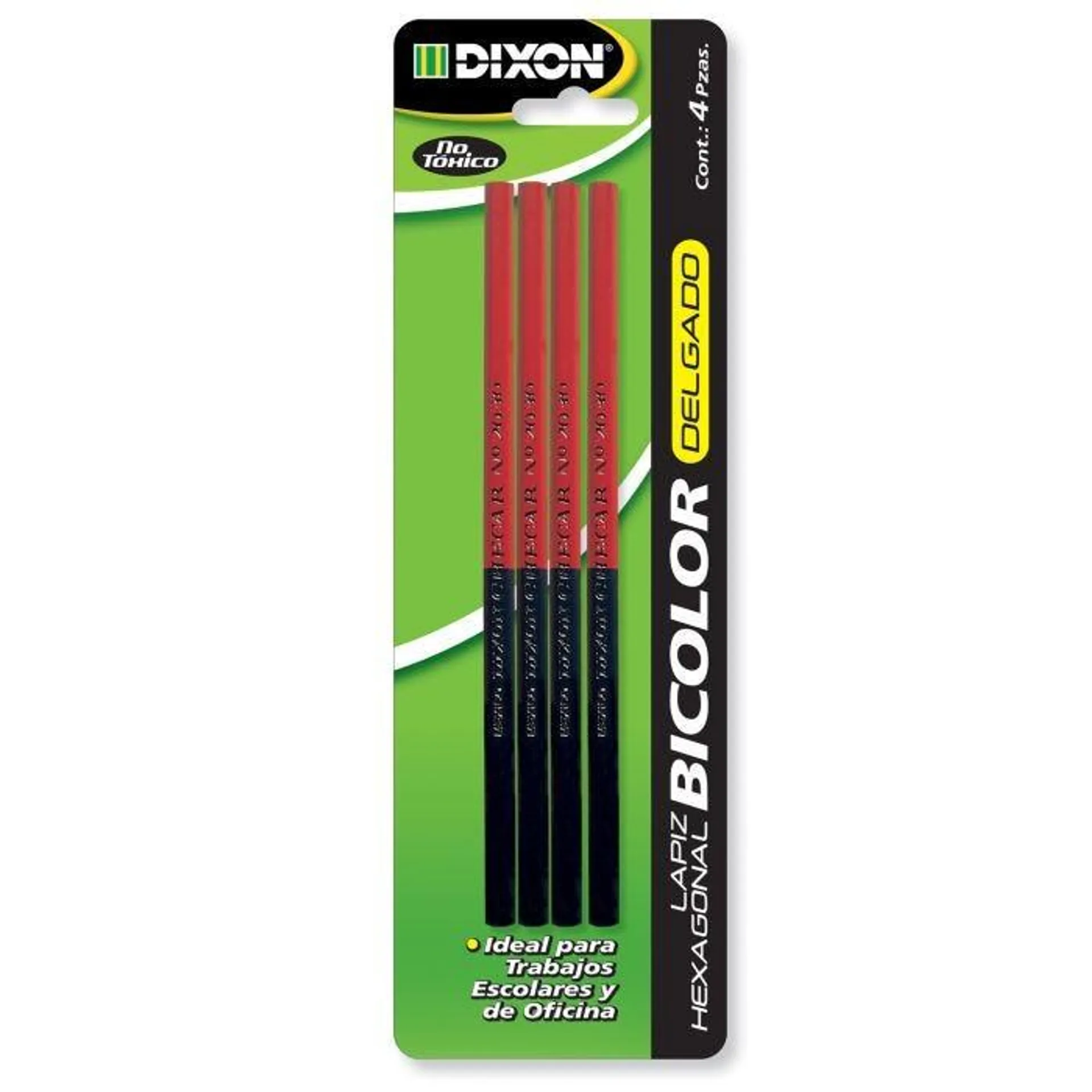 Lápiz Bicolor Delgado Dixon Bl/4