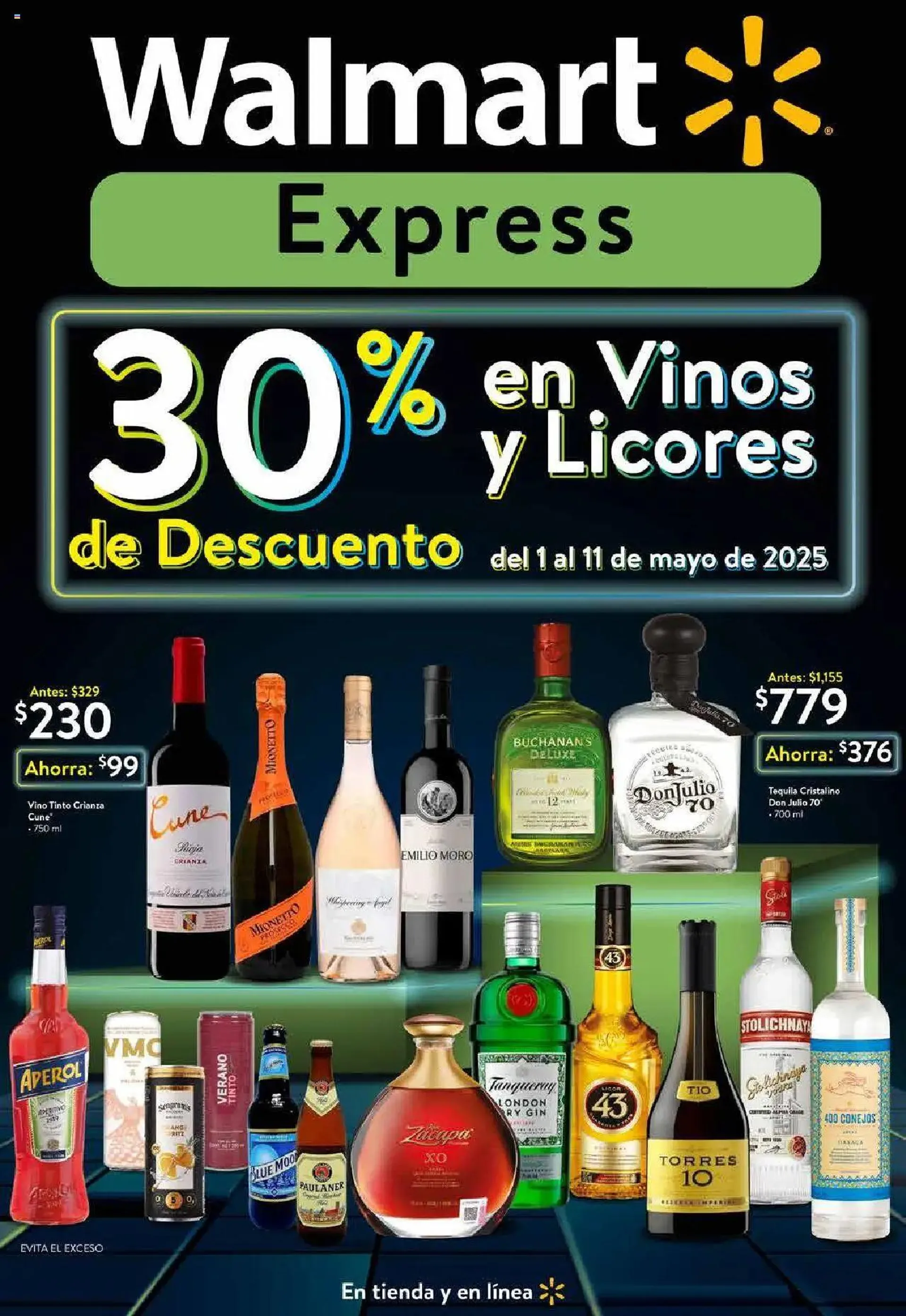 Catálogo de Walmart Express folleto Vinos y Licores 1 de mayo al 11 de mayo 2025 - Pagina 1